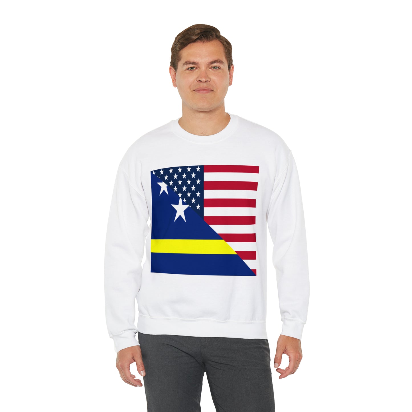 Curacao American Flag Half Curacaoan USA Unisex Sweatshirt