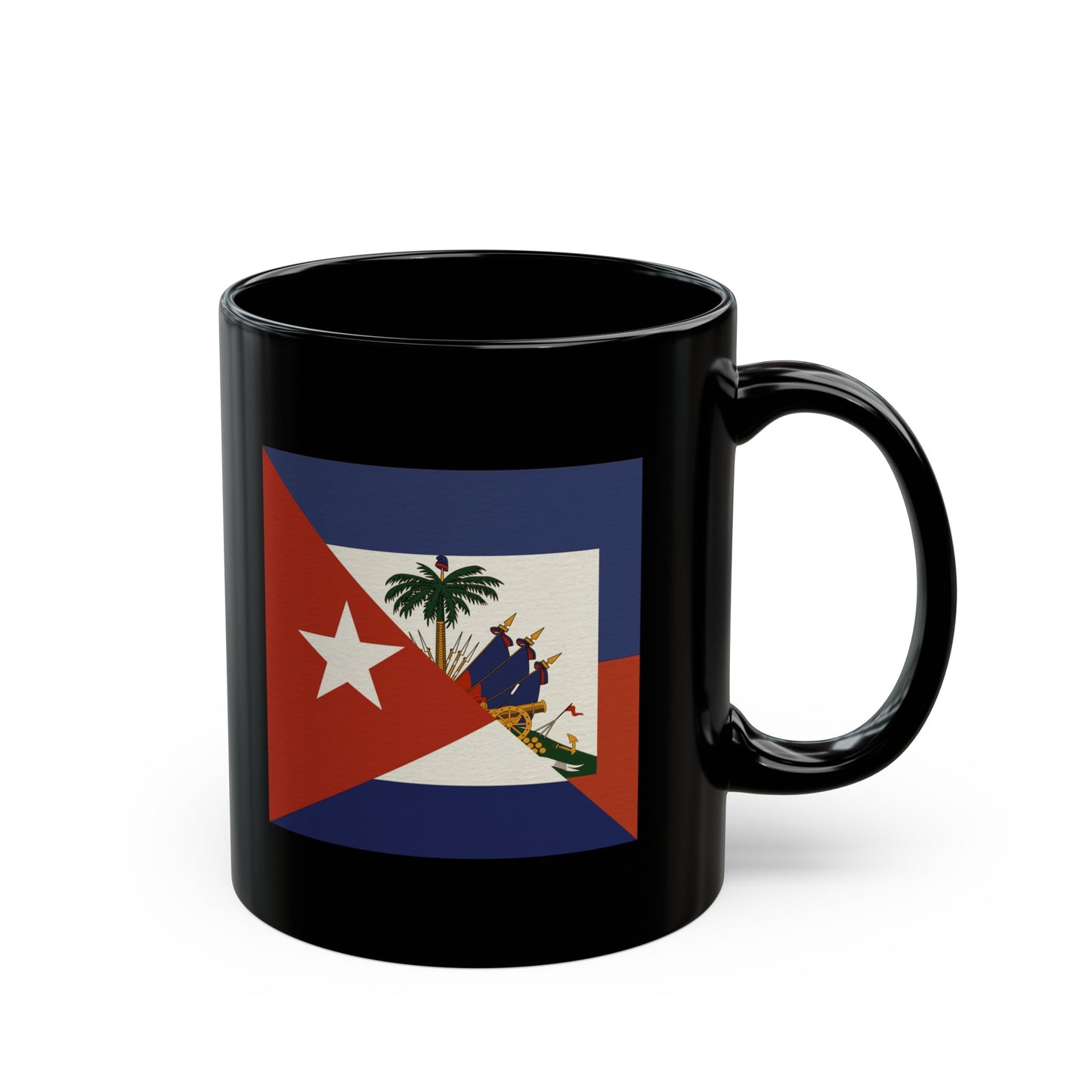 Haiti Cuba Flag Haitian Cuban Black Mug (11oz, 15oz)