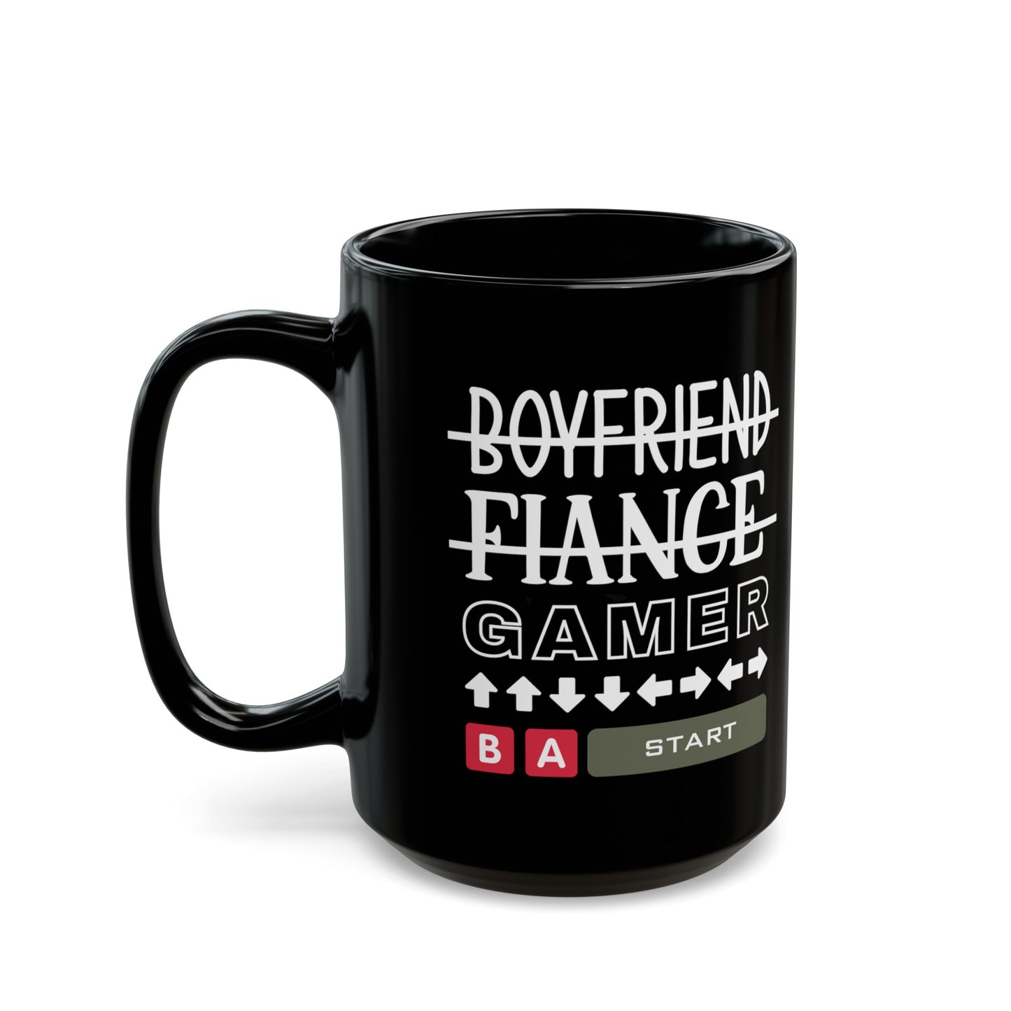 Boyfriend Fiance Gamer Black Mug (11oz, 15oz)