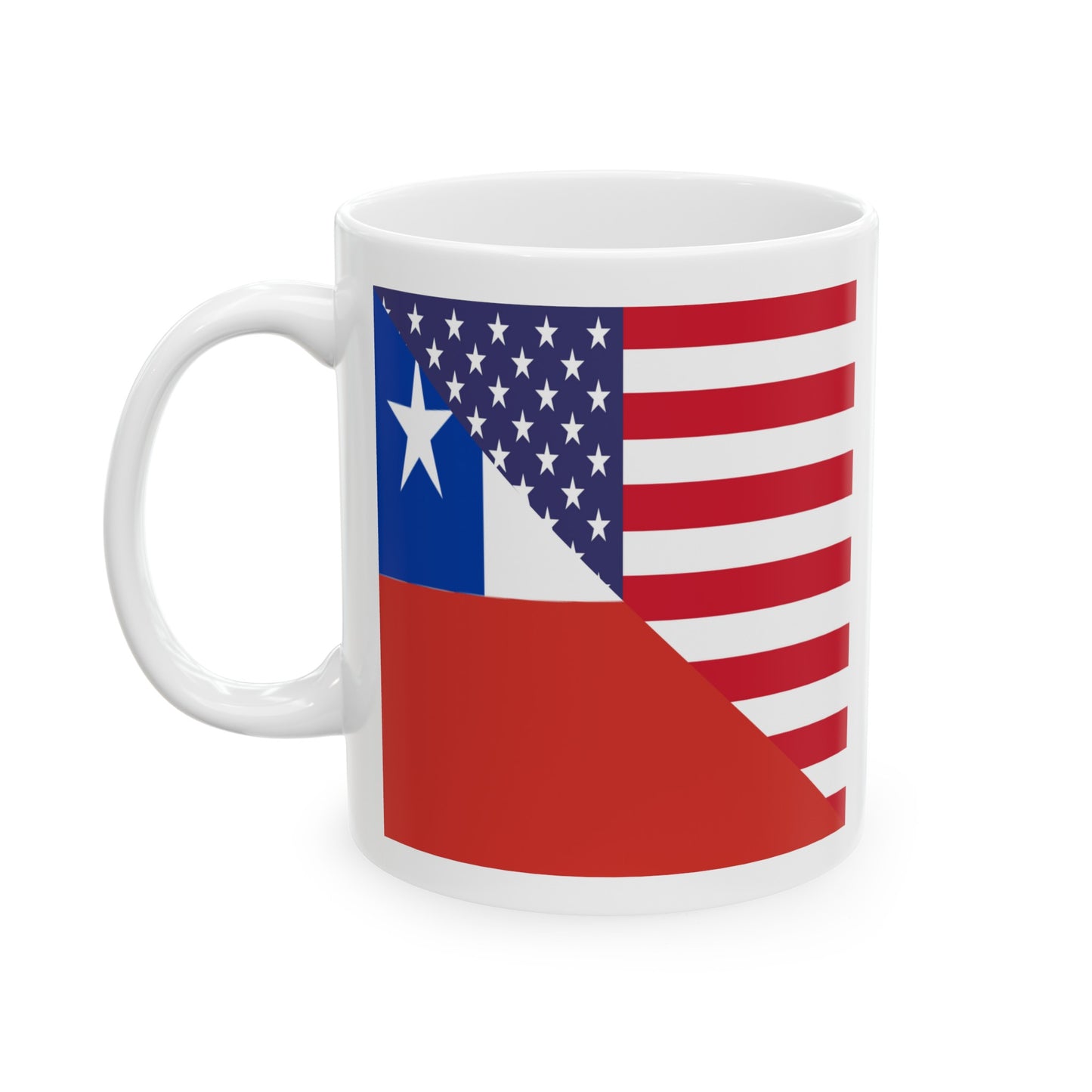 Chilean American Flag Chile USA Ceramic Mug 11oz, 15oz Cup