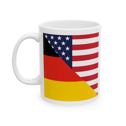 German American Flag Germany USA Ceramic Mug 11oz, 15oz Cup