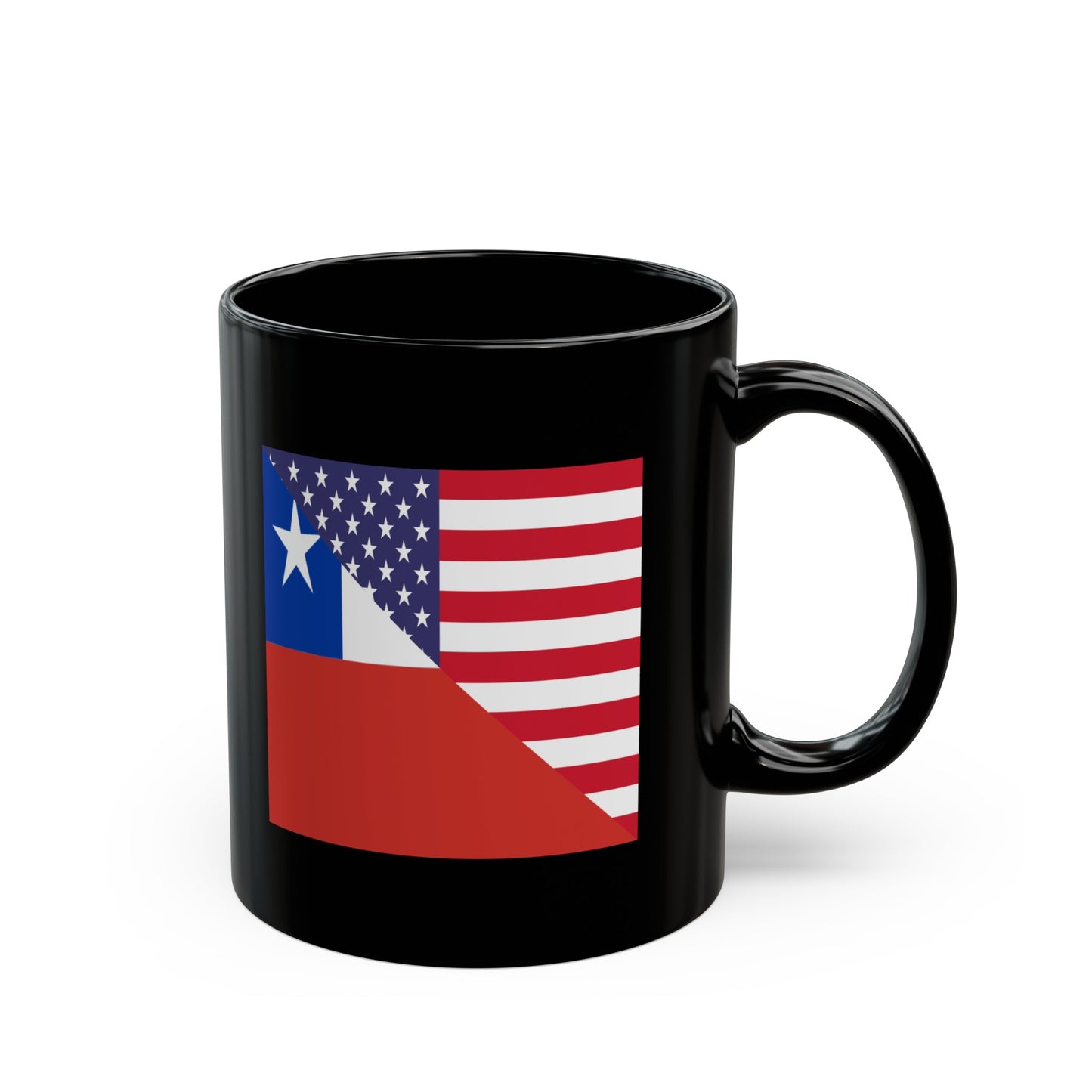 Chilean American Flag Chile USA Black Mug (11oz, 15oz)