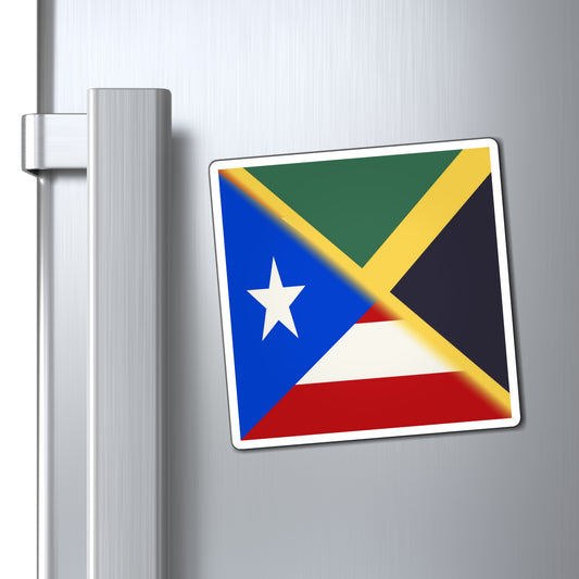 Jamaica Puerto Rico Flag | Jamaican PR Flag Magnet