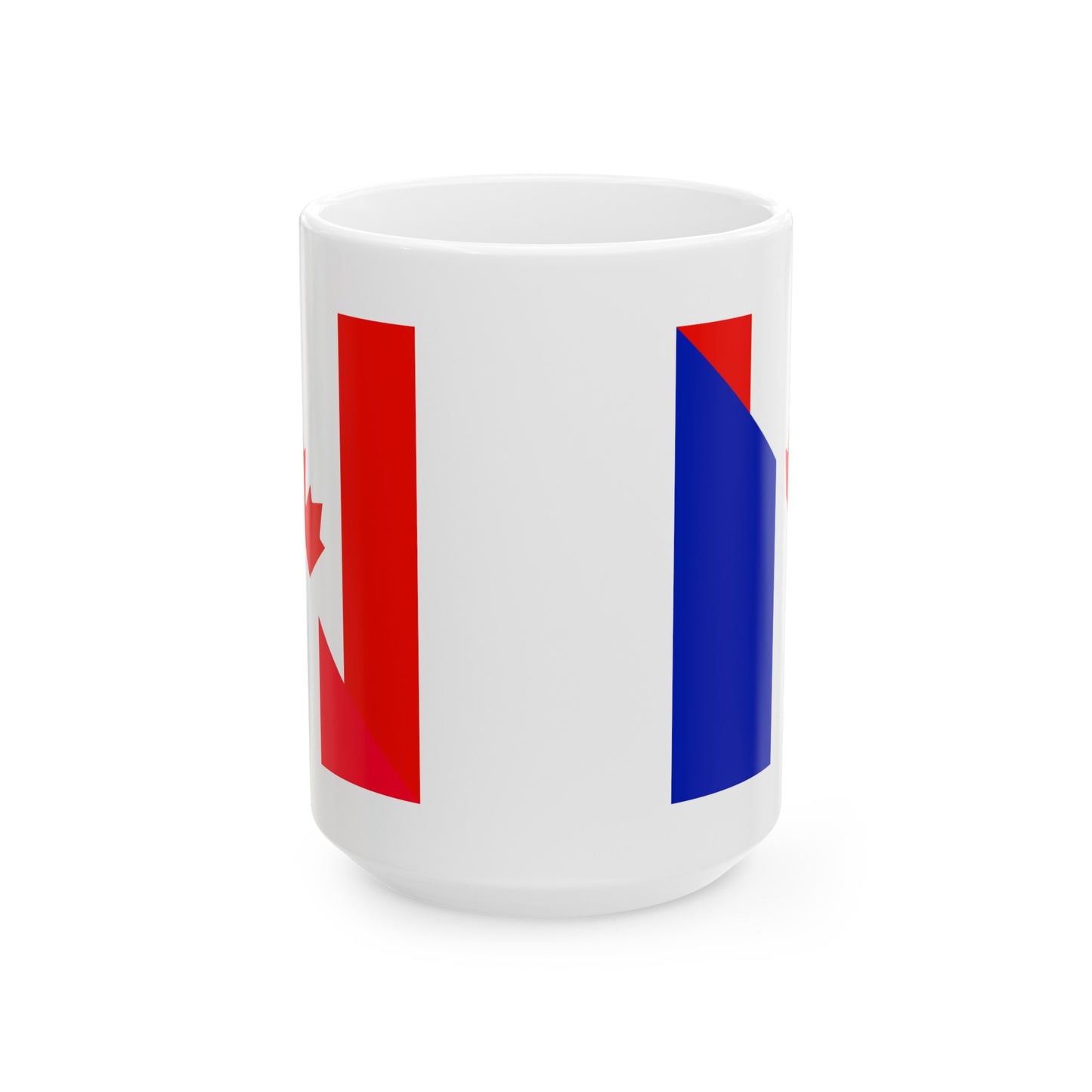 French Canadian Flag France Canada Ceramic Mug 11oz, 15oz Cup