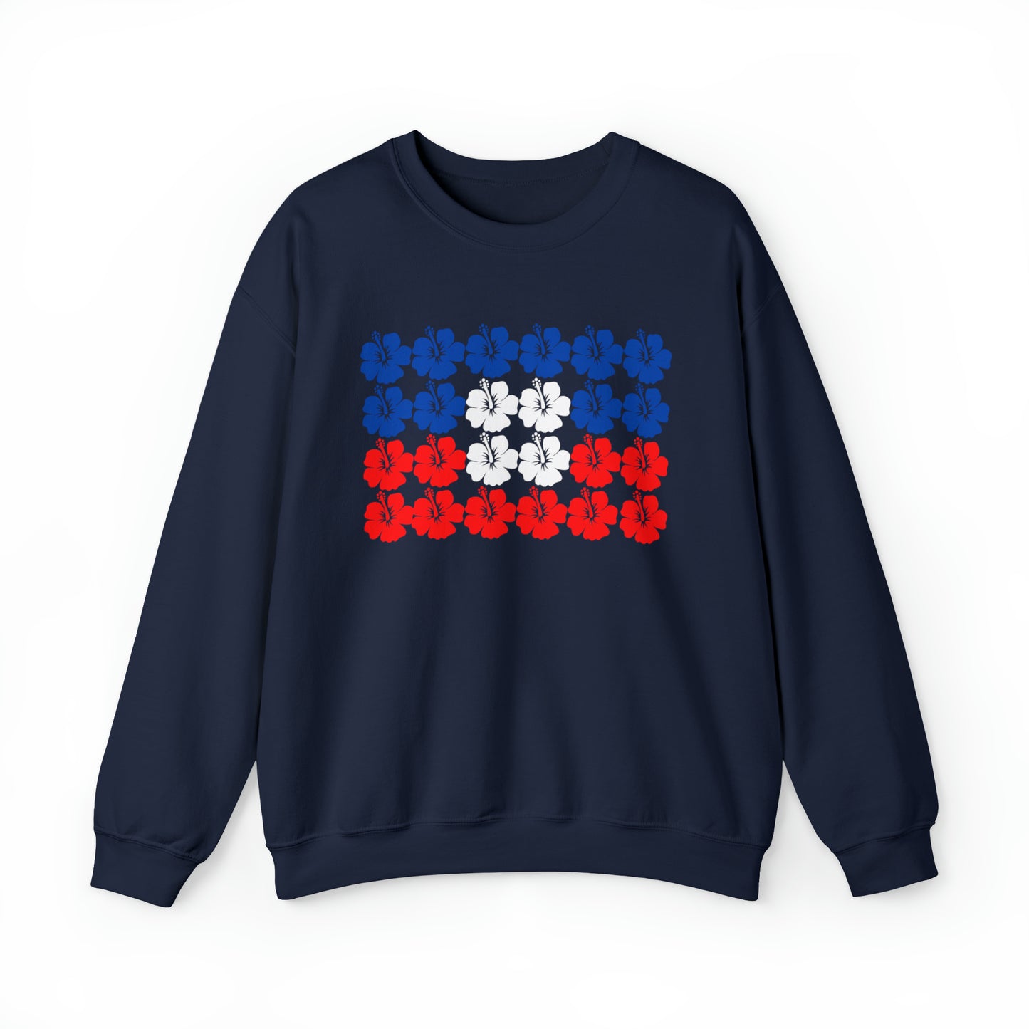 Haitian Hibiscus Flag | Haiti Flower Unisex Sweatshirt