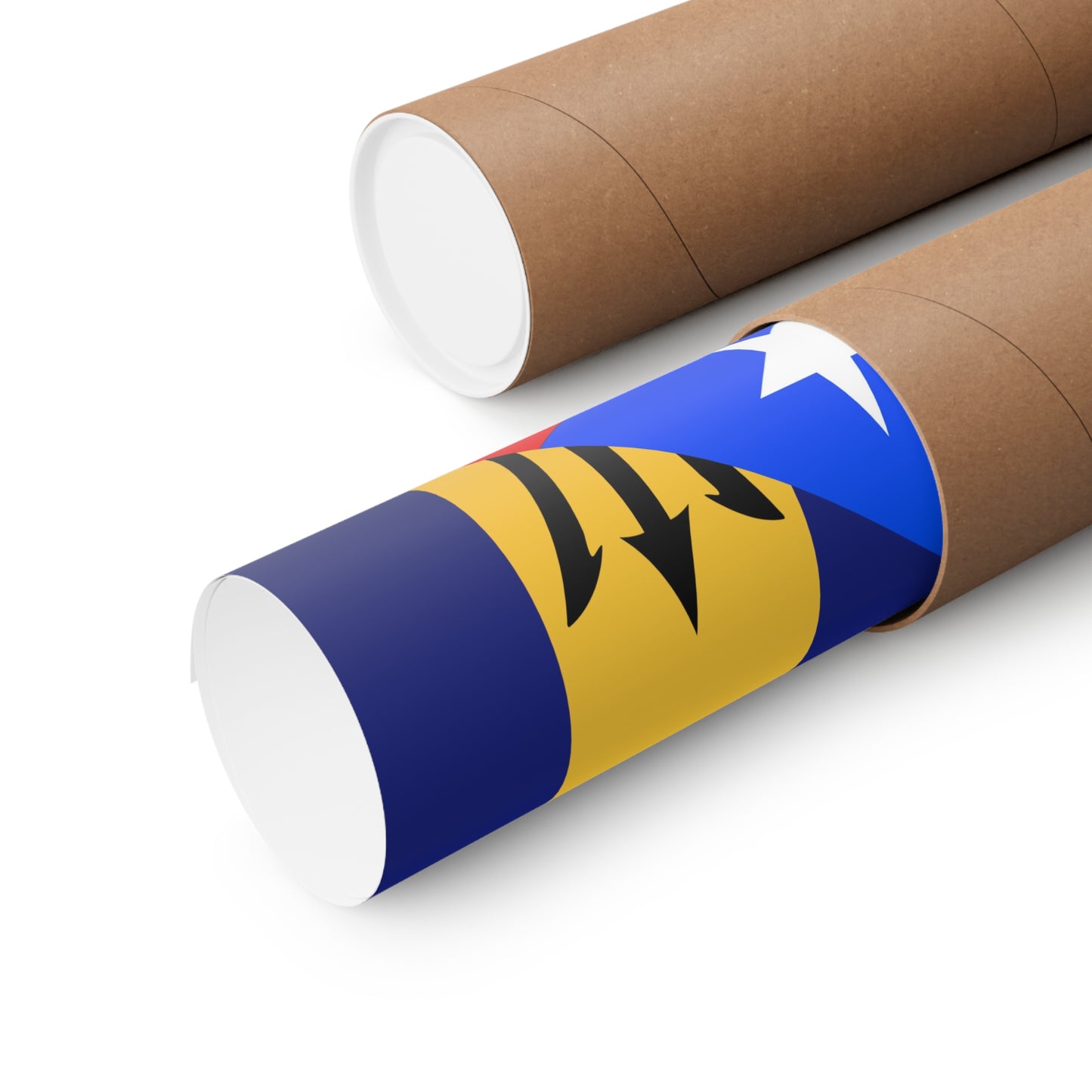 Bajan Puerto Rican Flag Puerto Rico Barbados Premium Matte Poster