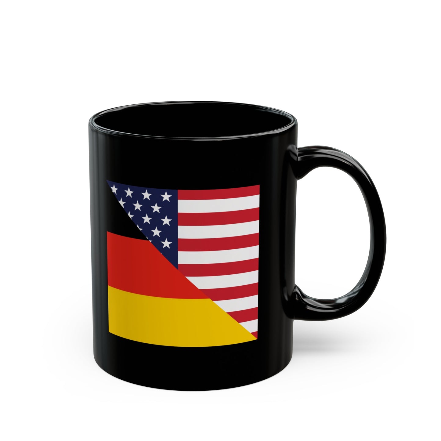 German American Flag Germany USA Black Mug (11oz, 15oz)