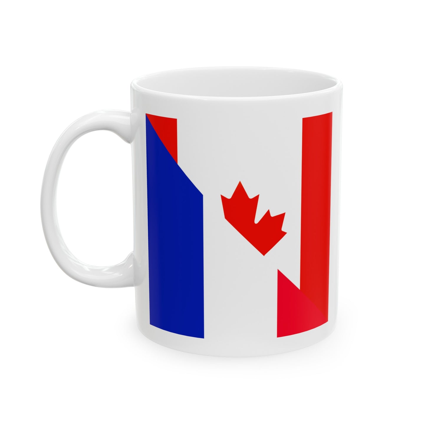 French Canadian Flag France Canada Ceramic Mug 11oz, 15oz Cup