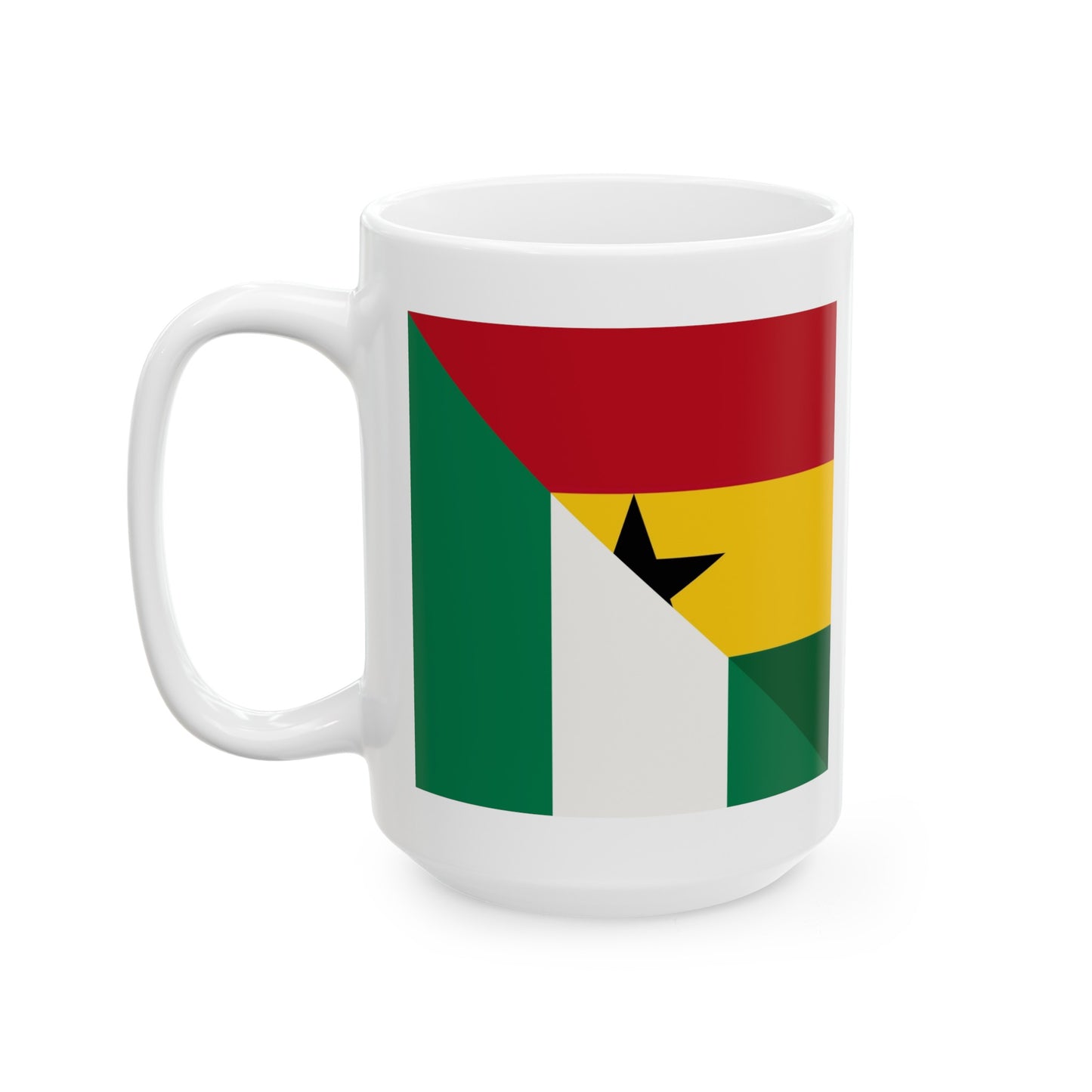 Nigerian Ghanaian Flag Nigeria Ghana Naija Ceramic Mug 11oz, 15oz Cup