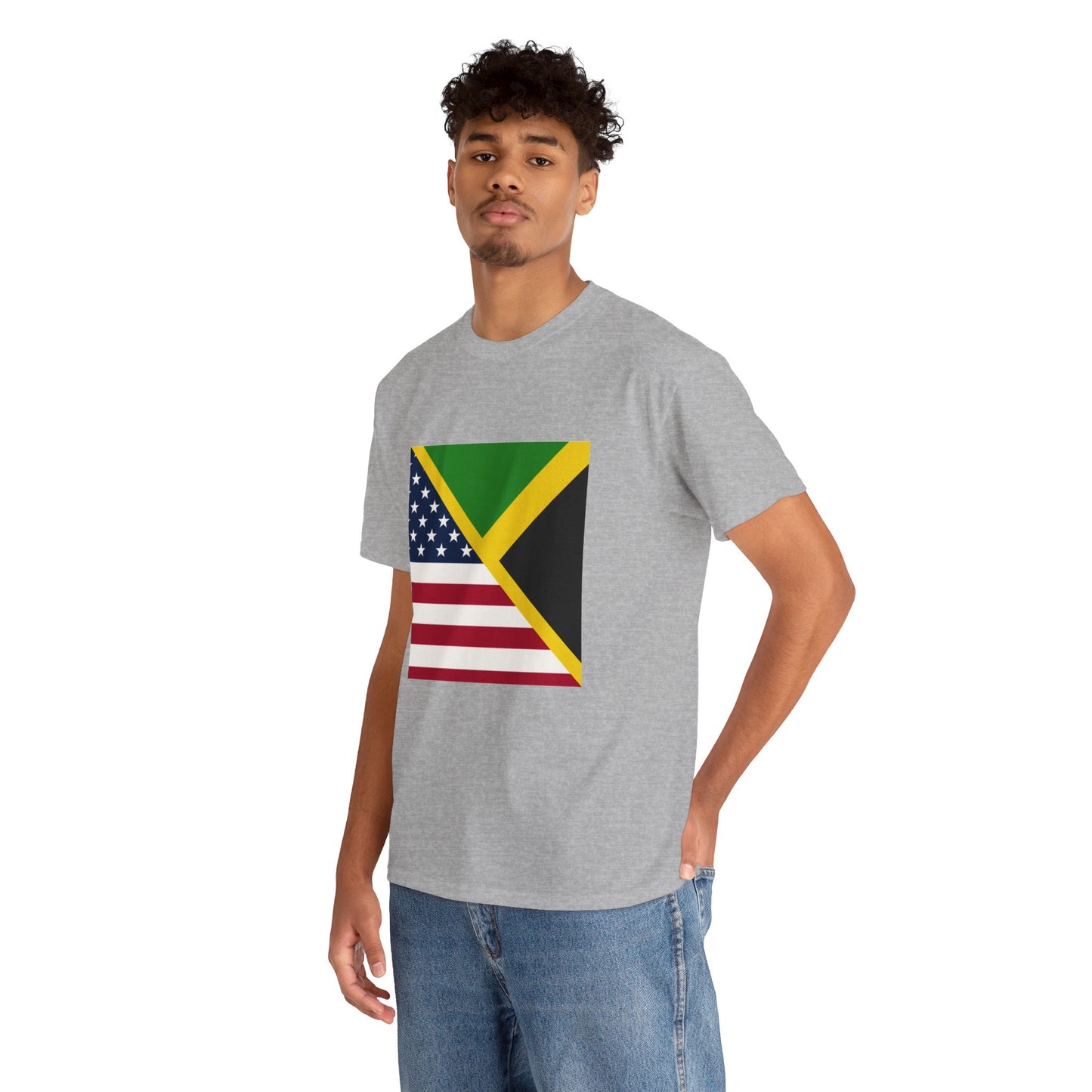 Jamaican American Flag Tee | Half Jamaica USA