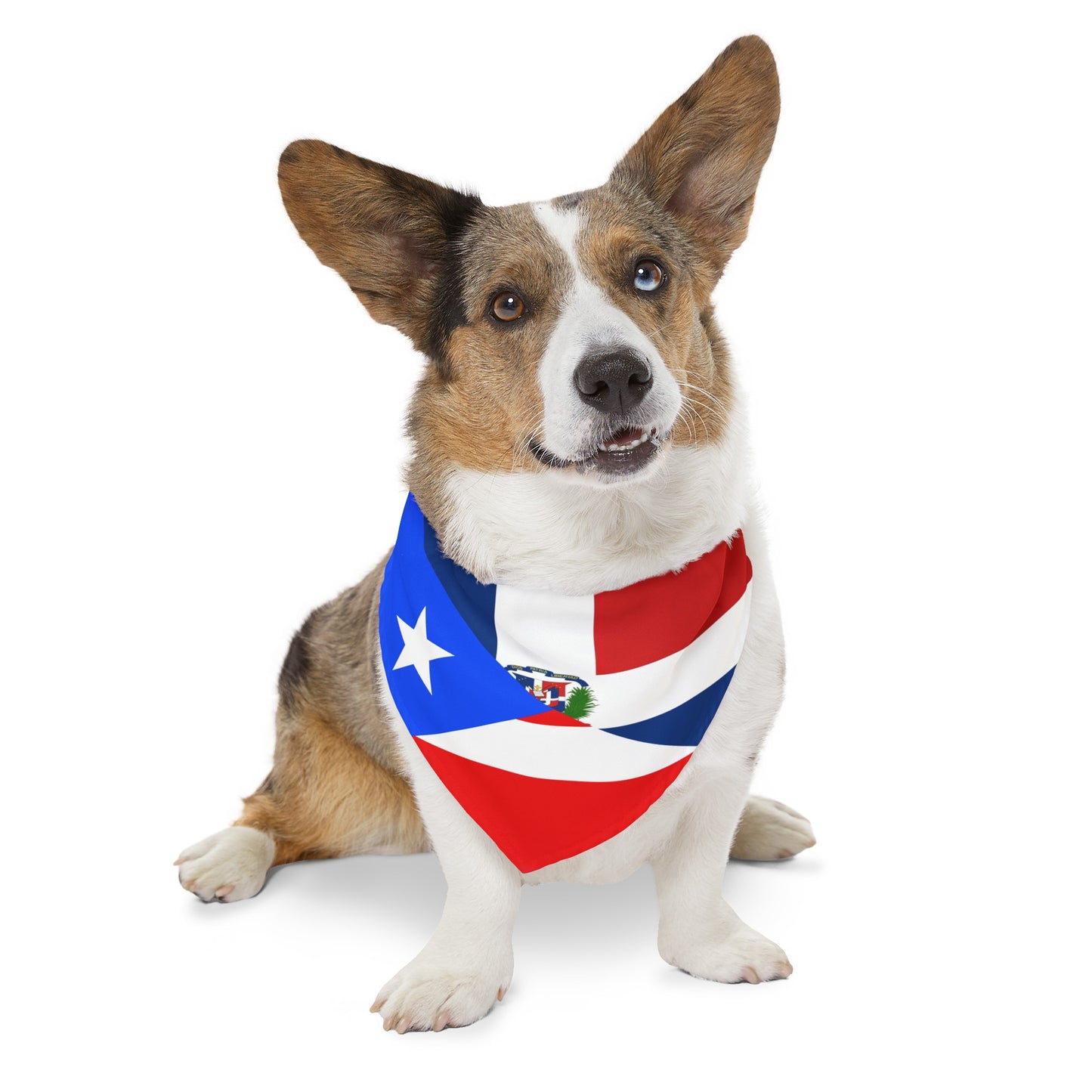 Puerto Rico Dominican Republic Pet Dog Cat Bandana Collar | PR DR