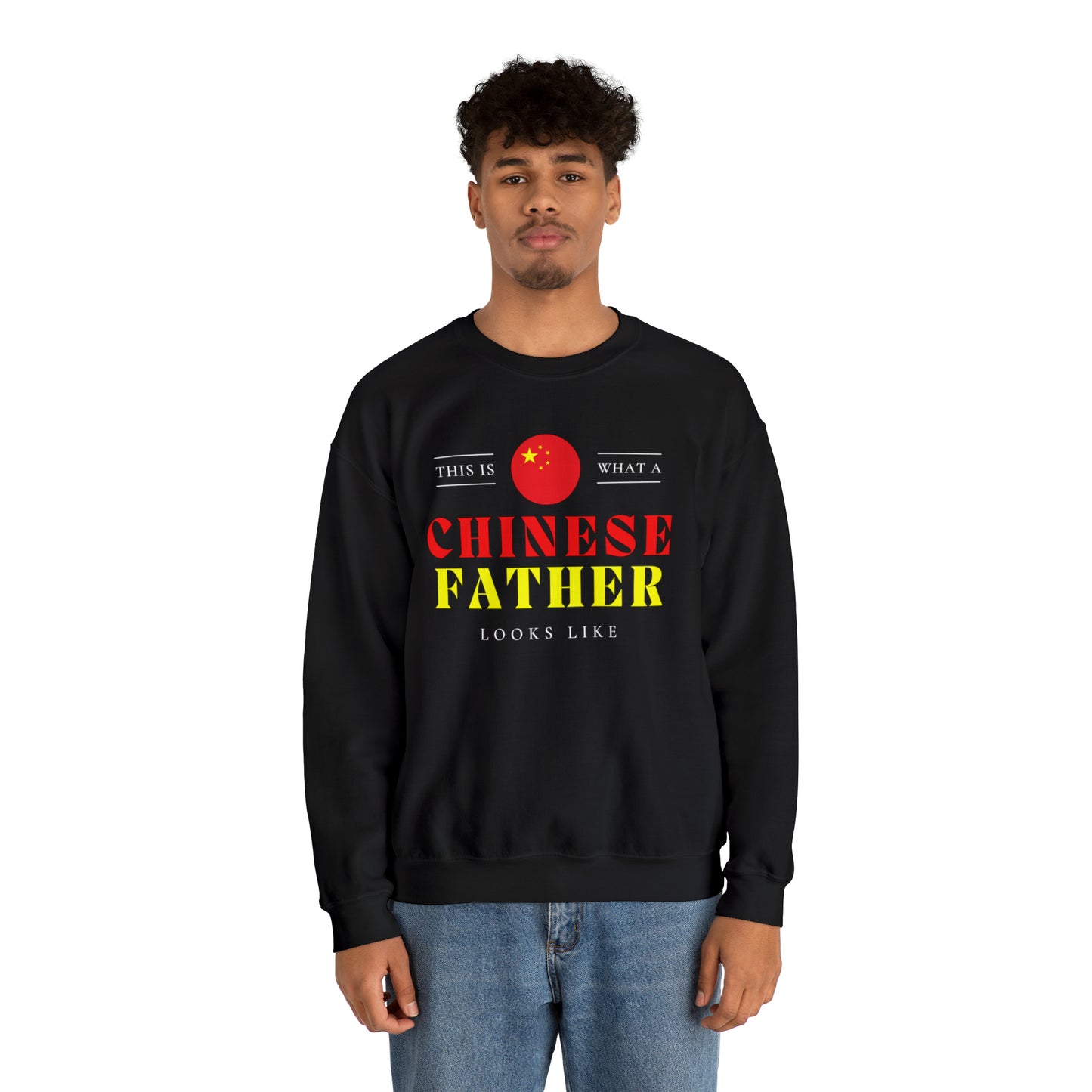 Chinese Father Looks Like China Flag Fathers Day Unisex Sweatshirt