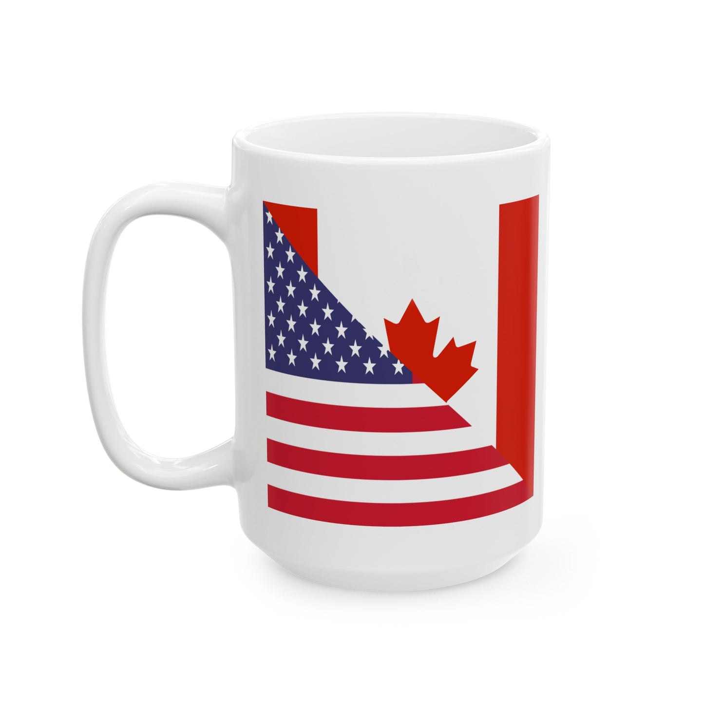 Canadian American Flag Canada USA Ceramic Mug 11oz, 15oz Cup