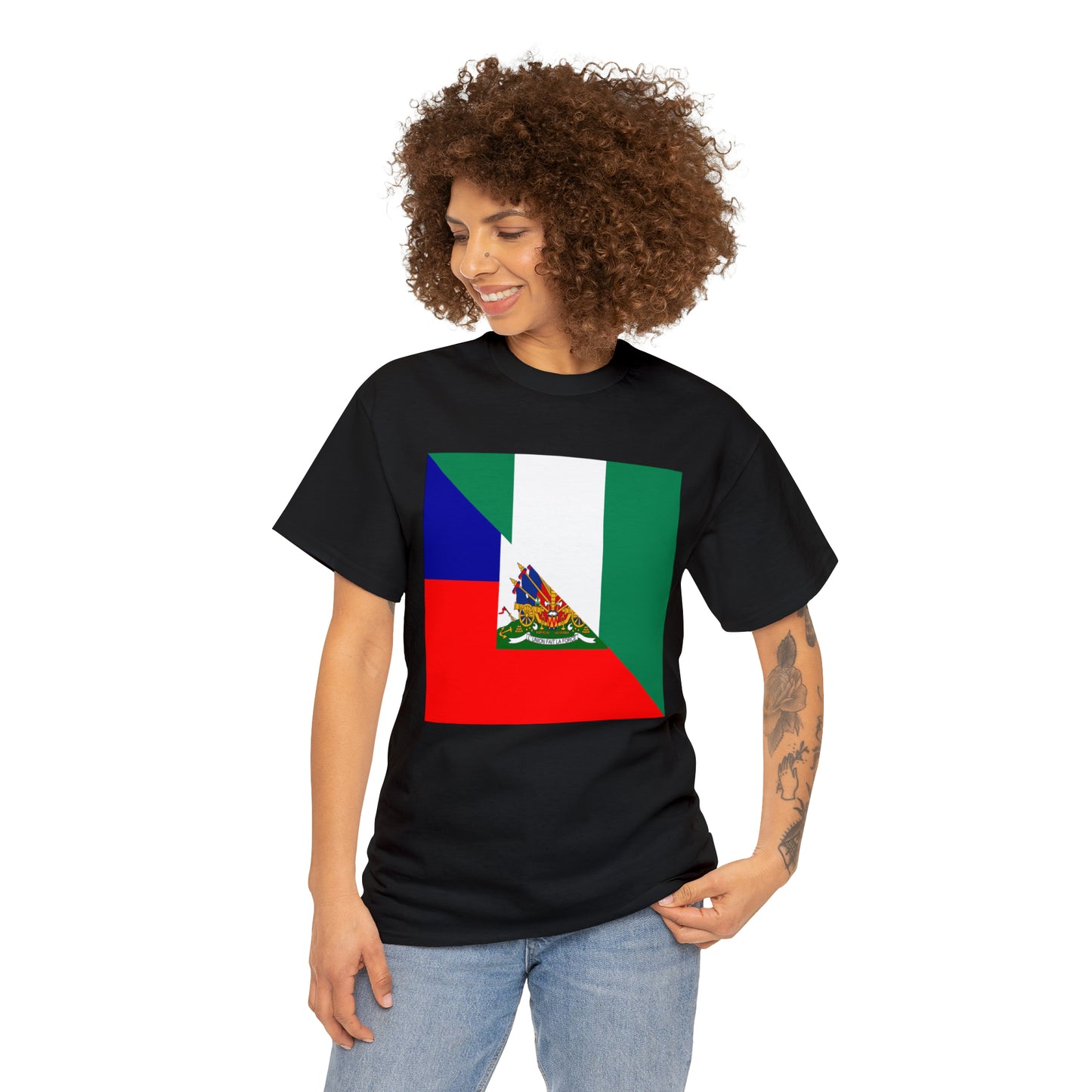 Haitian Nigerian Flag Half Haiti Nigeria T-Shirt | Unisex Tee Shirt