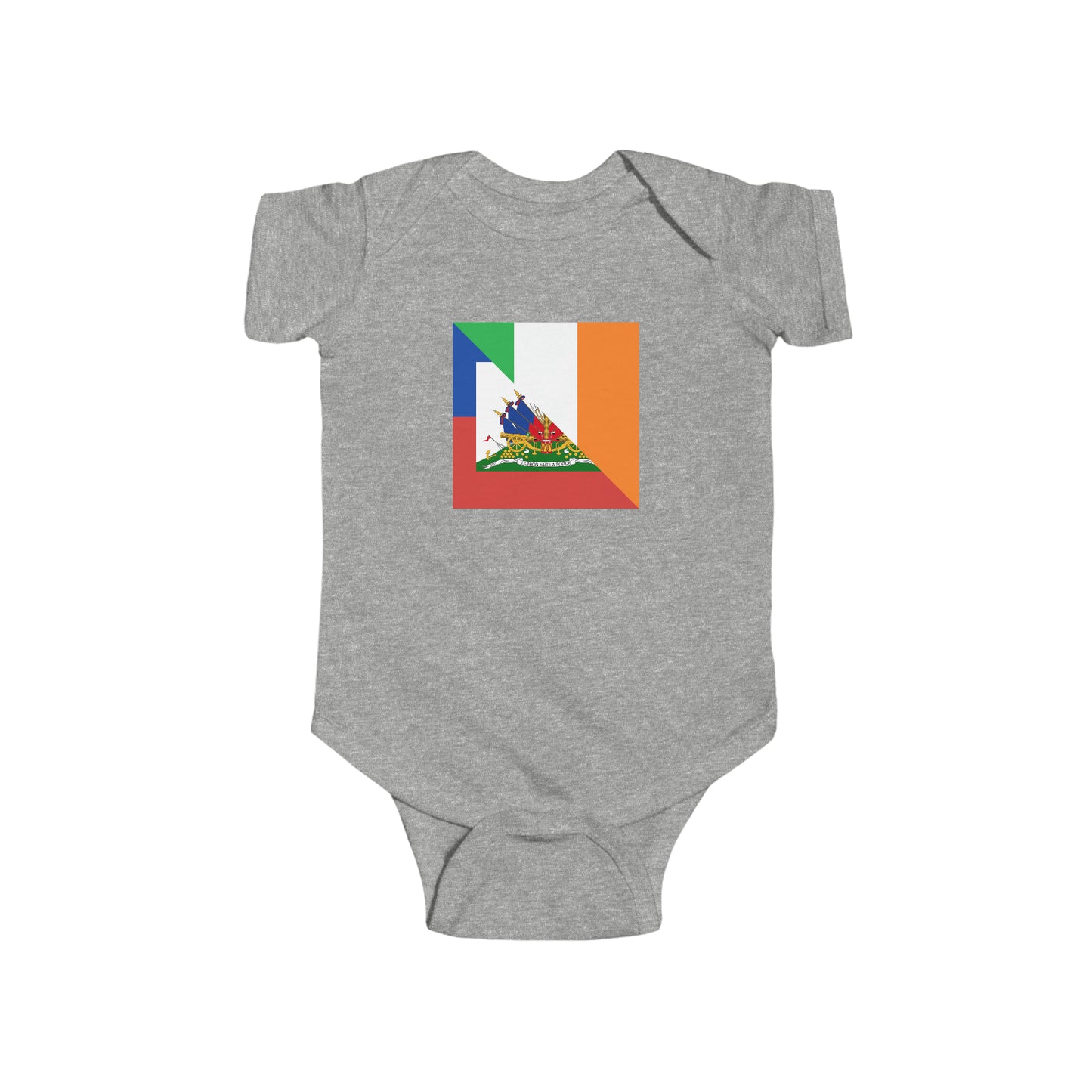 Haitian Irish Flag Baby Bodysuit | Ireland Haiti Baby Boy Girl