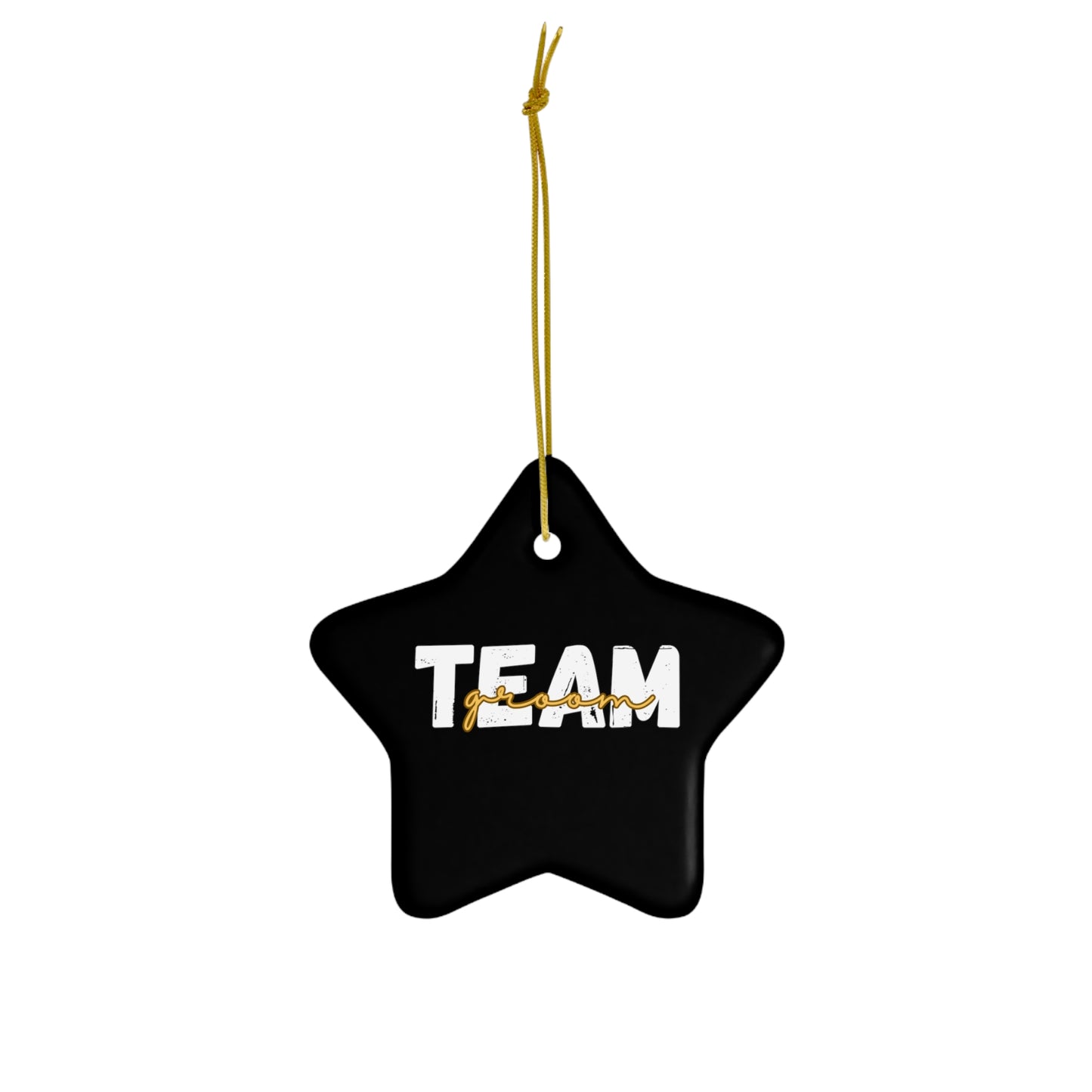 Team Groom Squad Bridal Shower Bachelor Wedding Gift Ceramic Ornament | Christmas Tree Ornaments