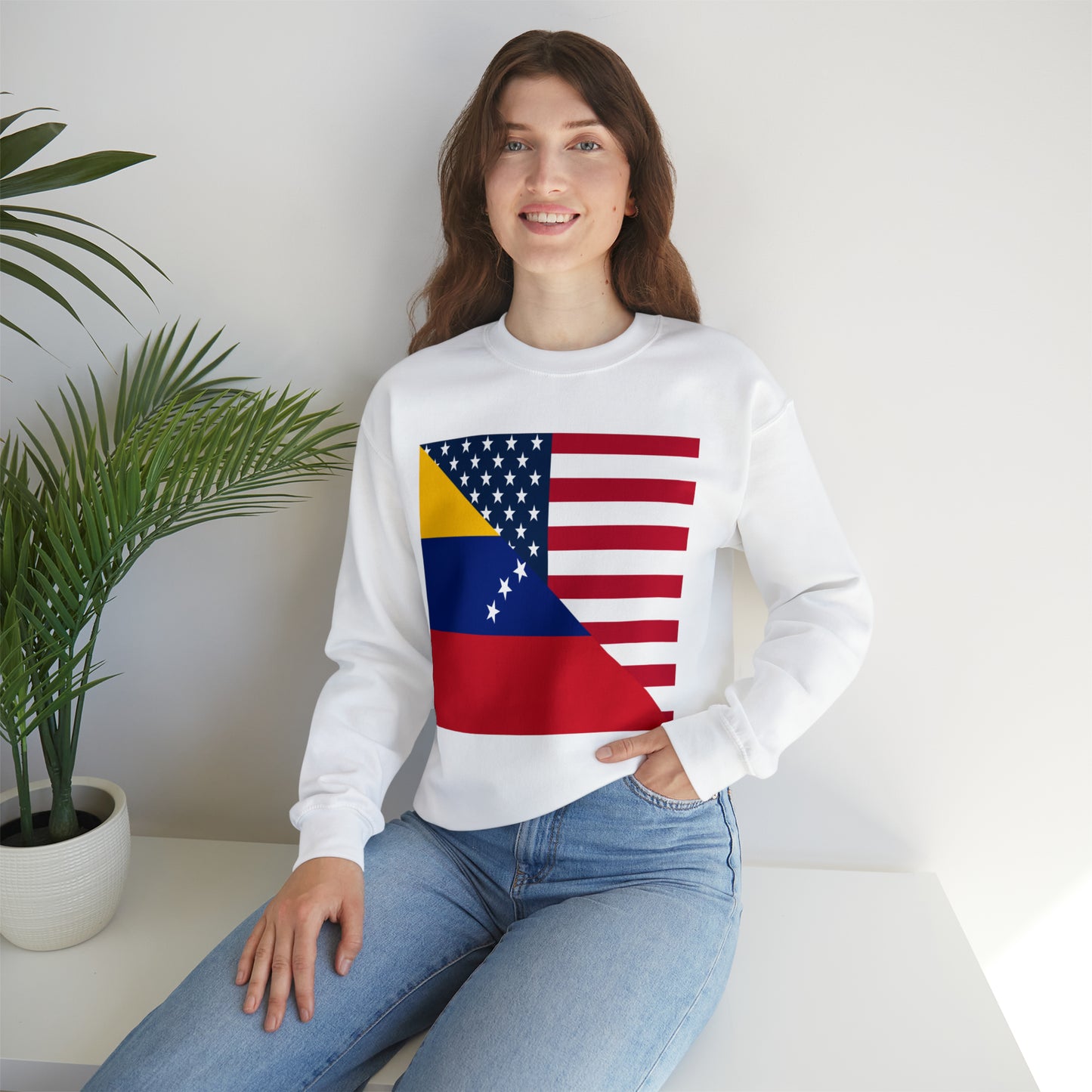 Venezuela American Flag Half Venezuelan USA Unisex Sweatshirt