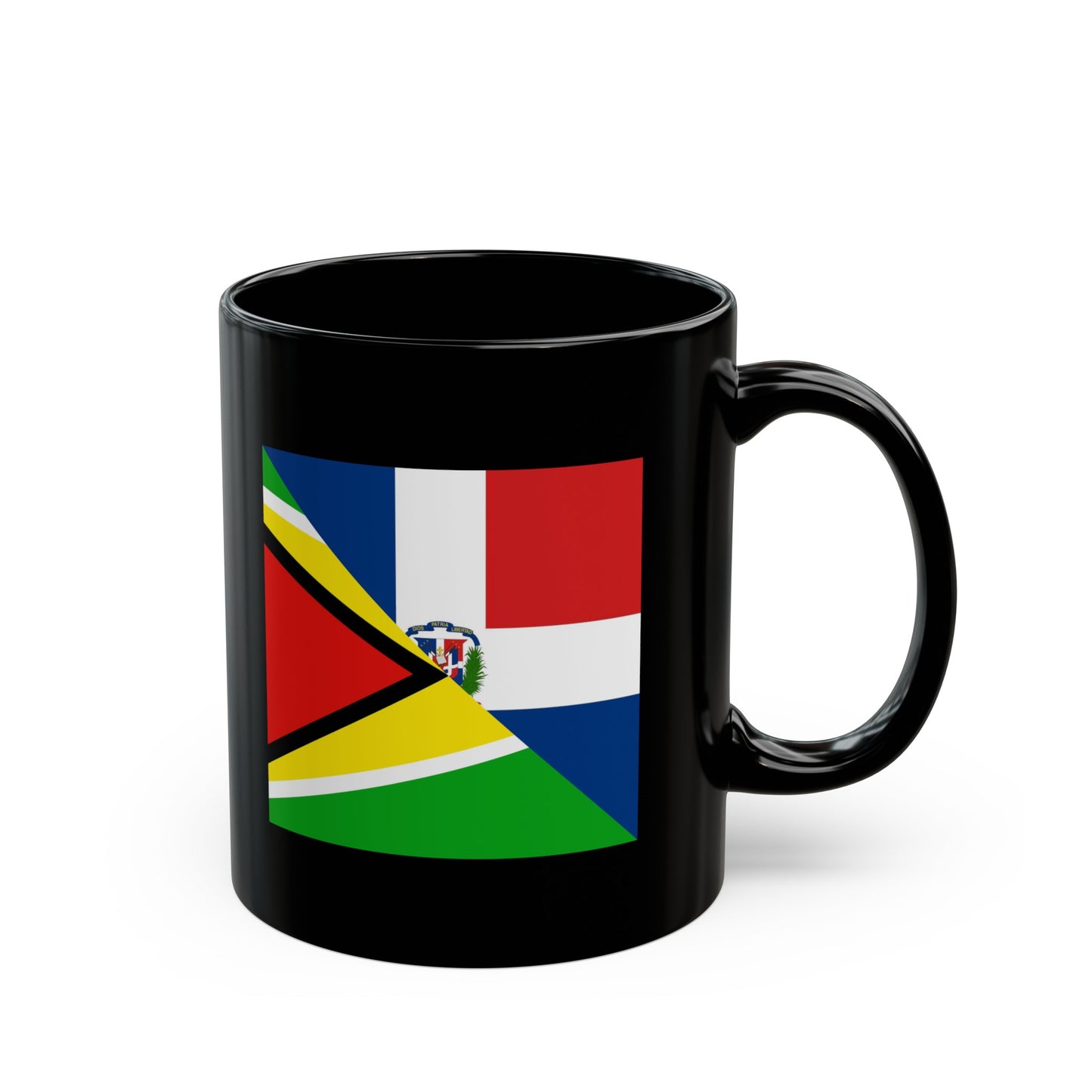 Guyanese Dominican Flag Guyana DR Black Mug (11oz, 15oz)