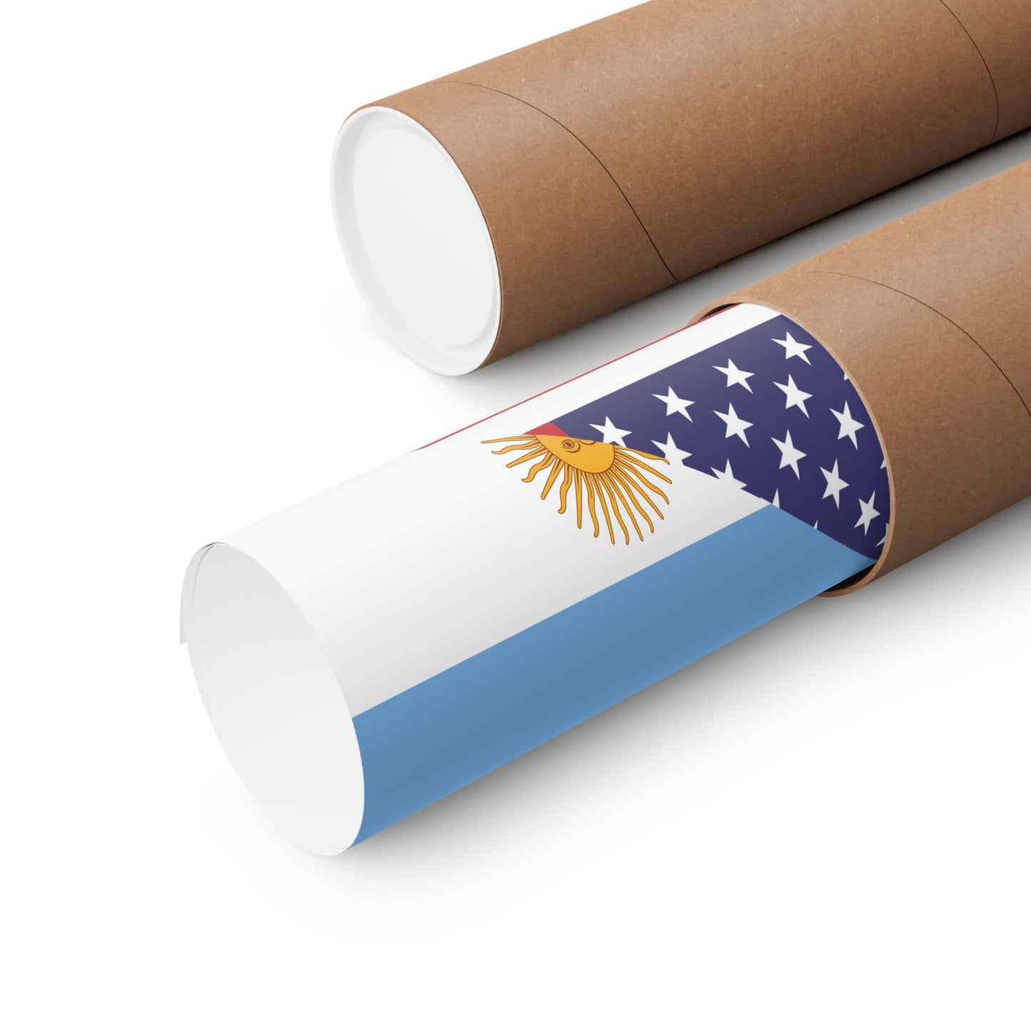 Argentina American Flag Argentinian USA Half Premium Matte Poster