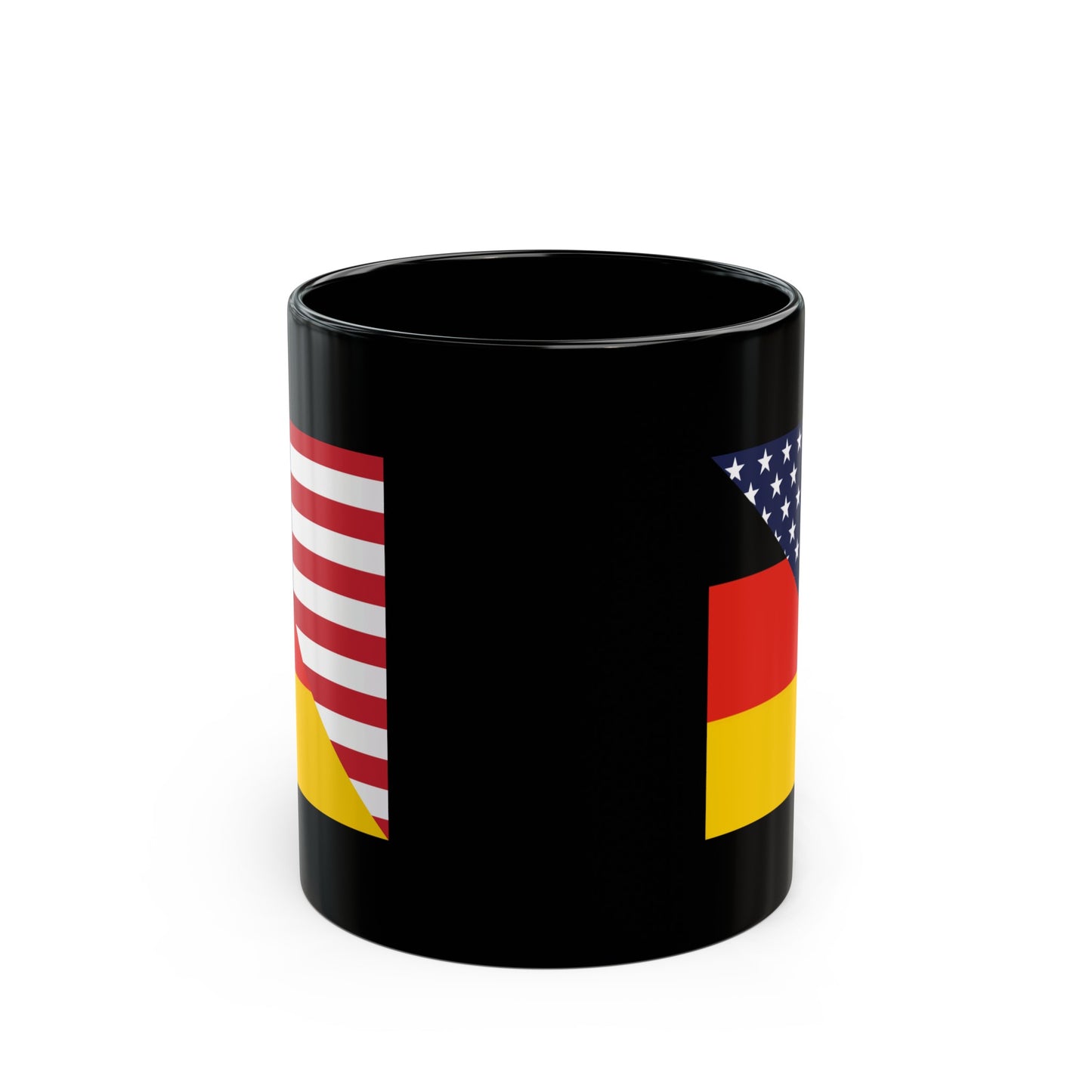 German American Flag Germany USA Black Mug (11oz, 15oz)