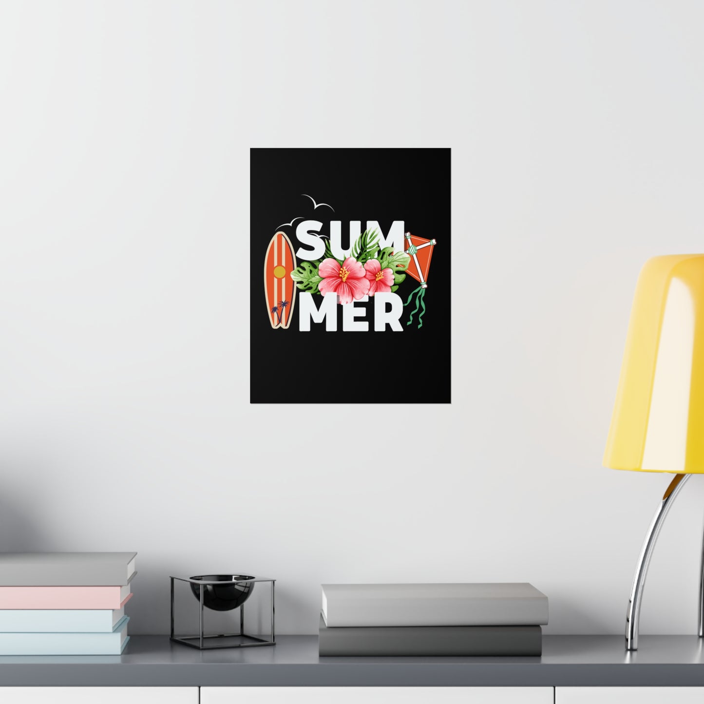 Summer Surfboard and Kite 2 Premium Matte Poster