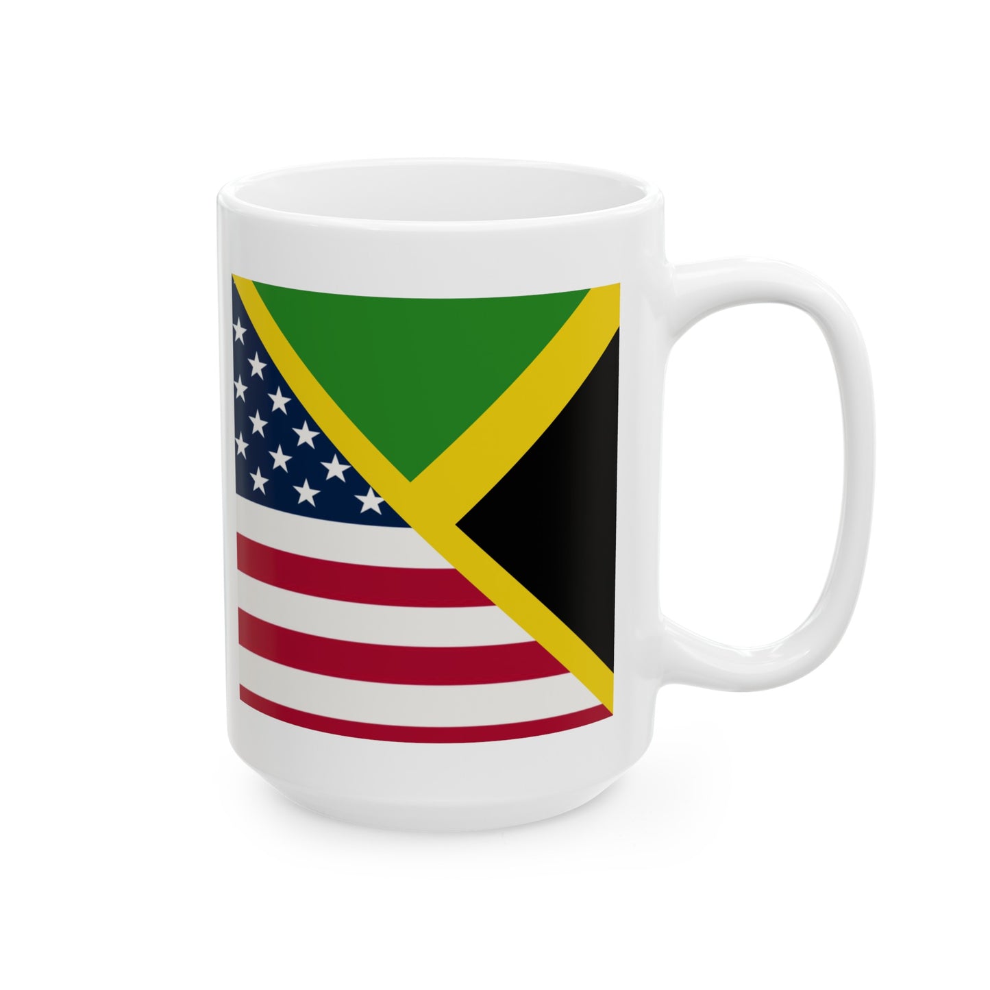 Jamaican American Flag | Jamaica United States Ceramic Mug 11oz, 15oz Cup