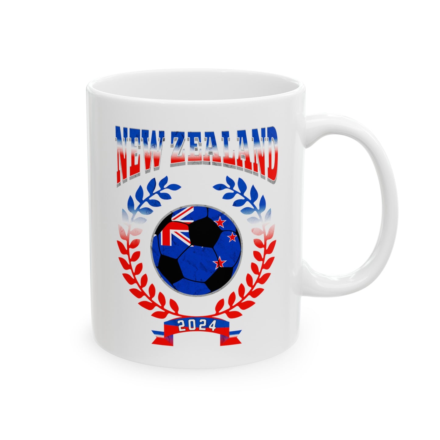 New Zealand 2024 Soccer Football Championship Games Kiwis Team Ceramic Mug 11oz, 15oz Cup