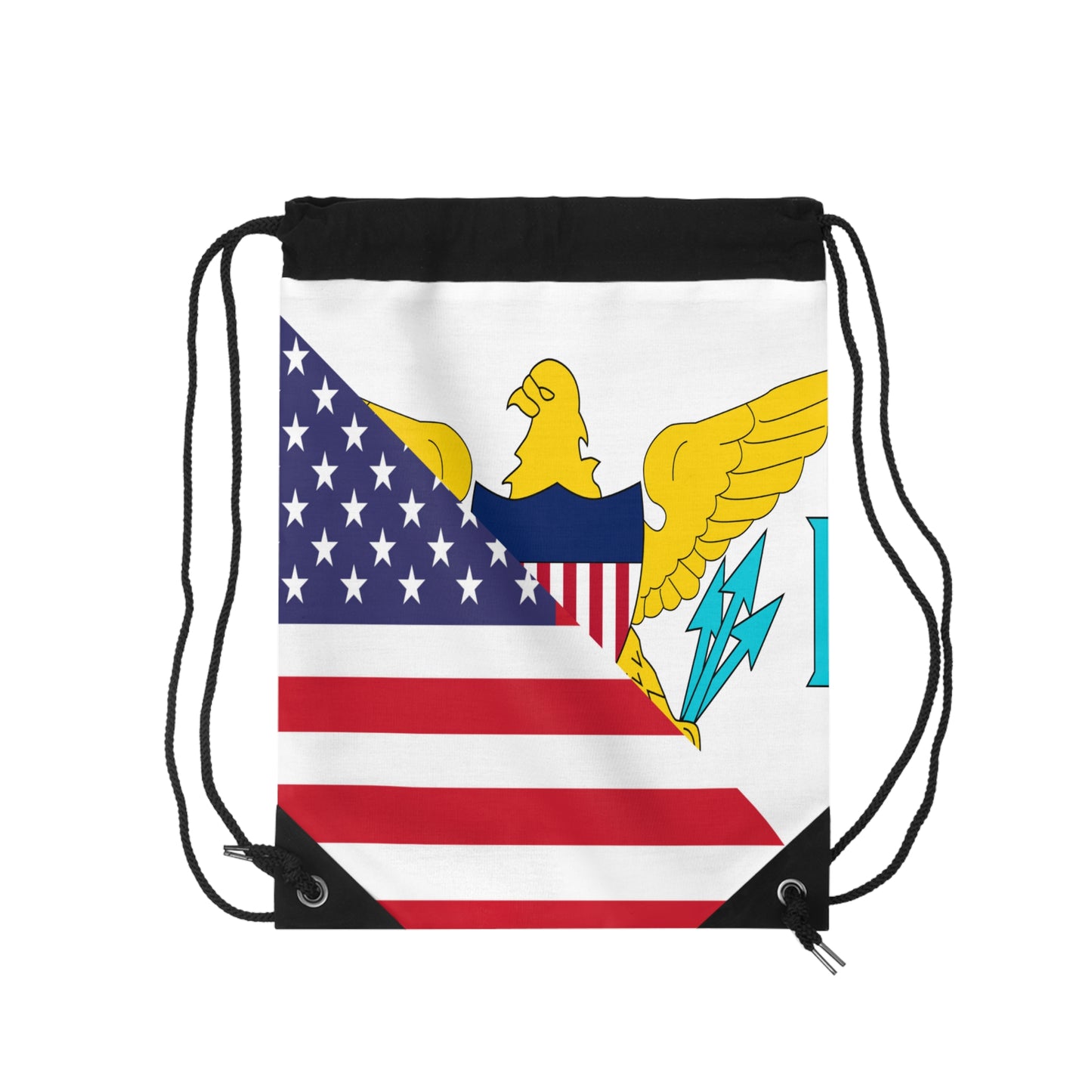 Virgin Islands American Flag Virgin Islander Drawstring Bag