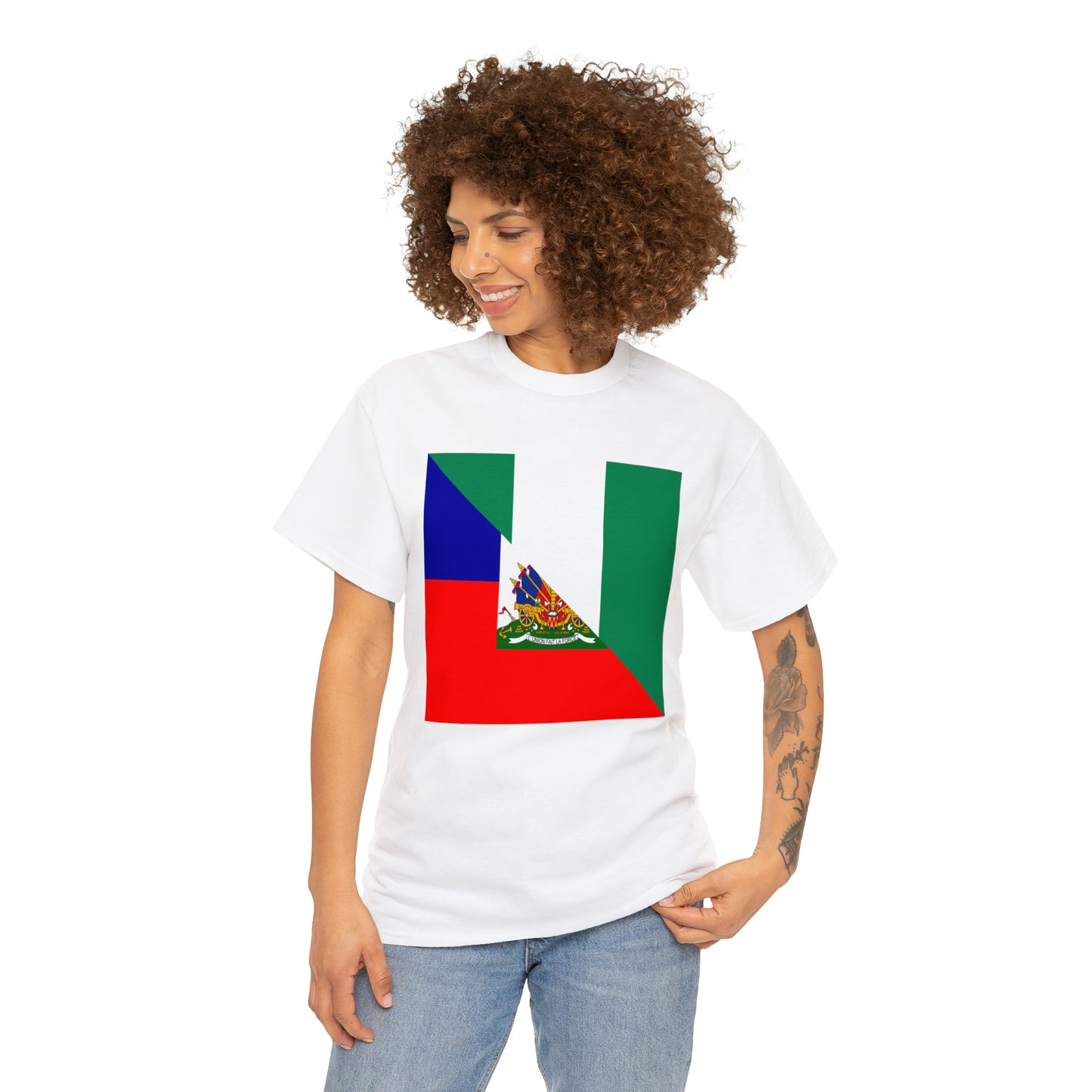 Haitian Nigerian Flag Half Haiti Nigeria T-Shirt | Unisex Tee Shirt