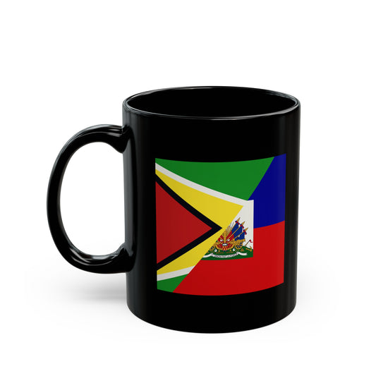 Haiti Guyana Flag Haitian Guyanese Black Mug (11oz, 15oz)