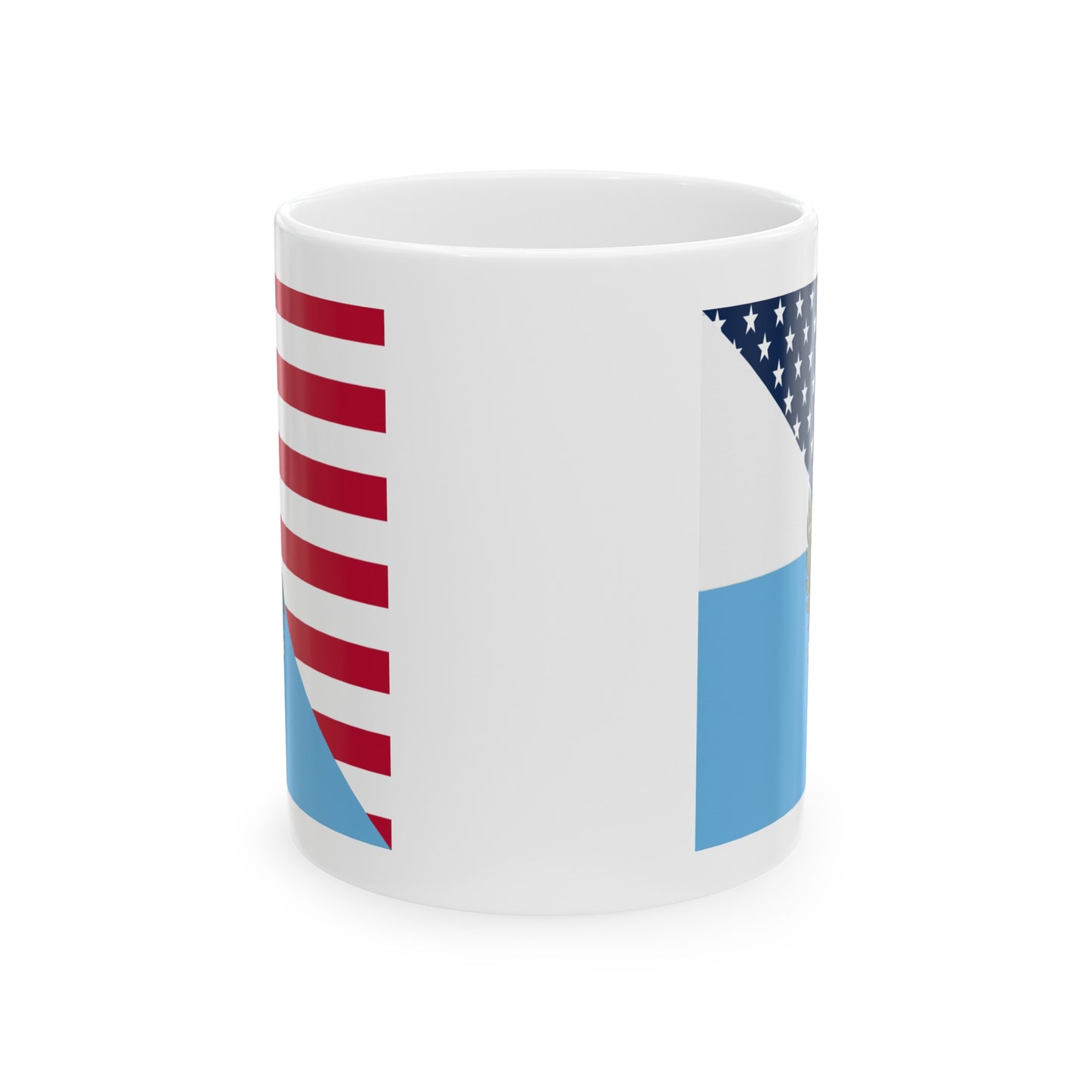 San Marino American Flag Half Sammarinese USA Ceramic Mug 11oz, 15oz Cup