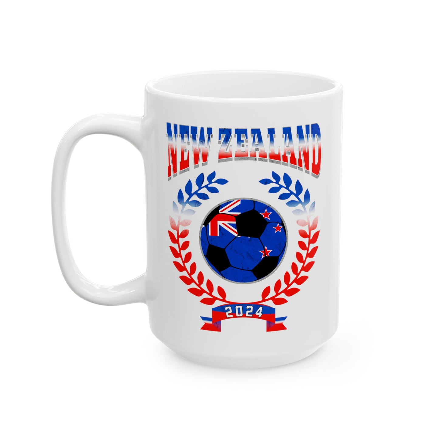 New Zealand 2024 Soccer Football Championship Games Kiwis Team Ceramic Mug 11oz, 15oz Cup