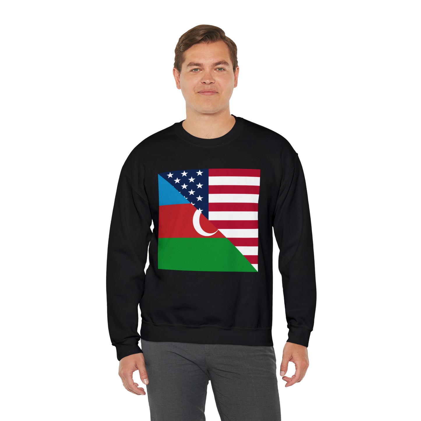 Azerbaijan American Flag USA Unisex Sweatshirt