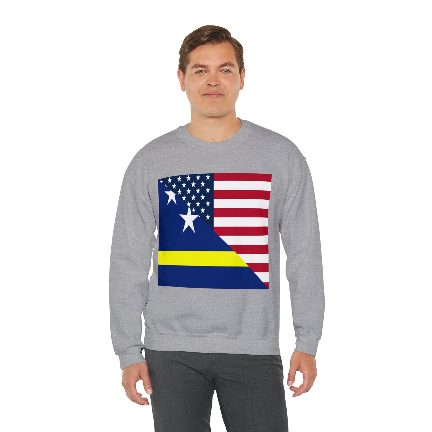 Curacao American Flag Half Curacaoan USA Unisex Sweatshirt