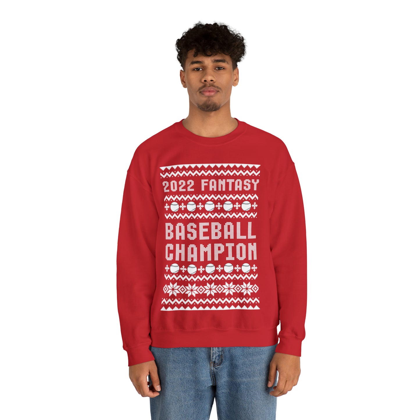 2022 Fantasy Baseball Champion Ugly Holiday Christmas Champ Unisex Sweatshirt