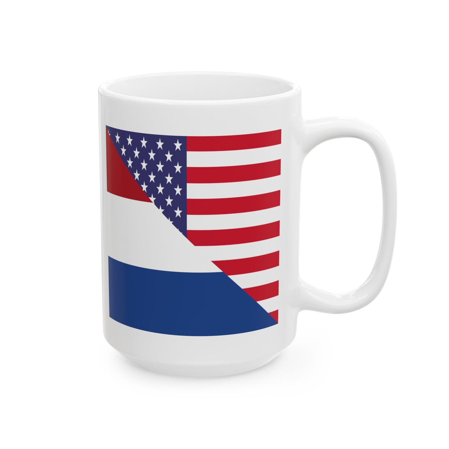 Netherlands American Flag USA Ceramic Mug 11oz, 15oz Cup