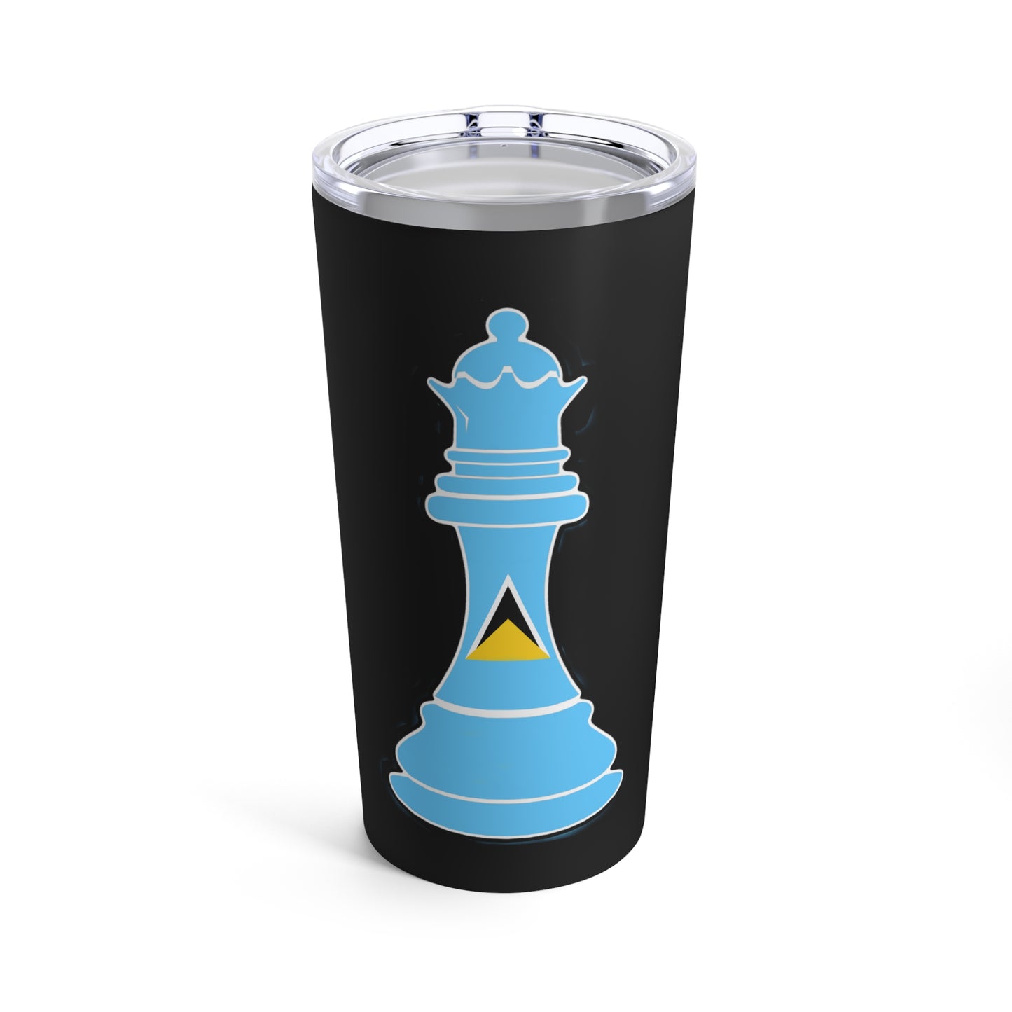 St Lucian Queen Flag Chess Piece St Lucia Tumbler 20oz Beverage Container