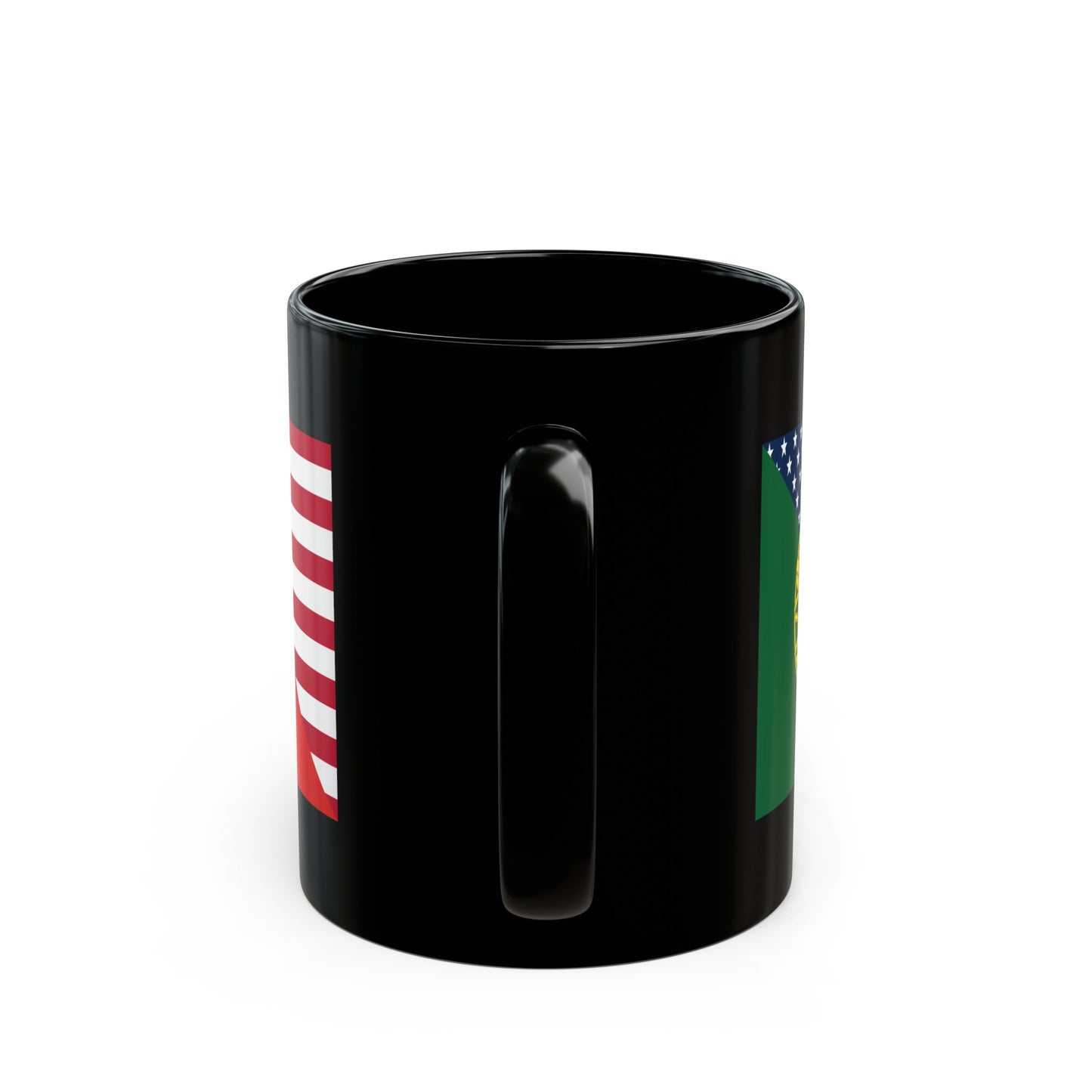 Portugal American Flag Half Portuguese USA Black Mug (11oz, 15oz)