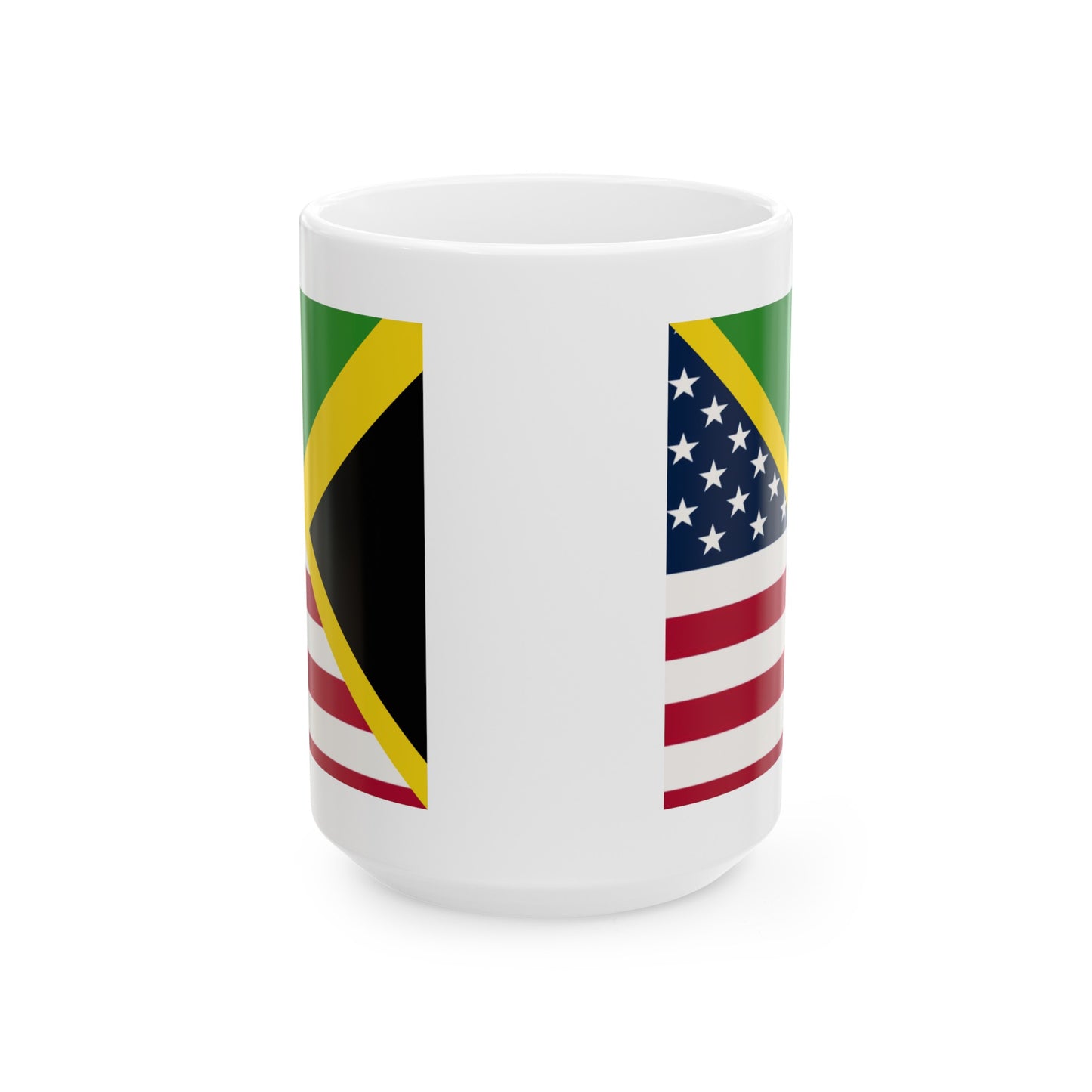 Jamaican American Flag | Jamaica United States Ceramic Mug 11oz, 15oz Cup