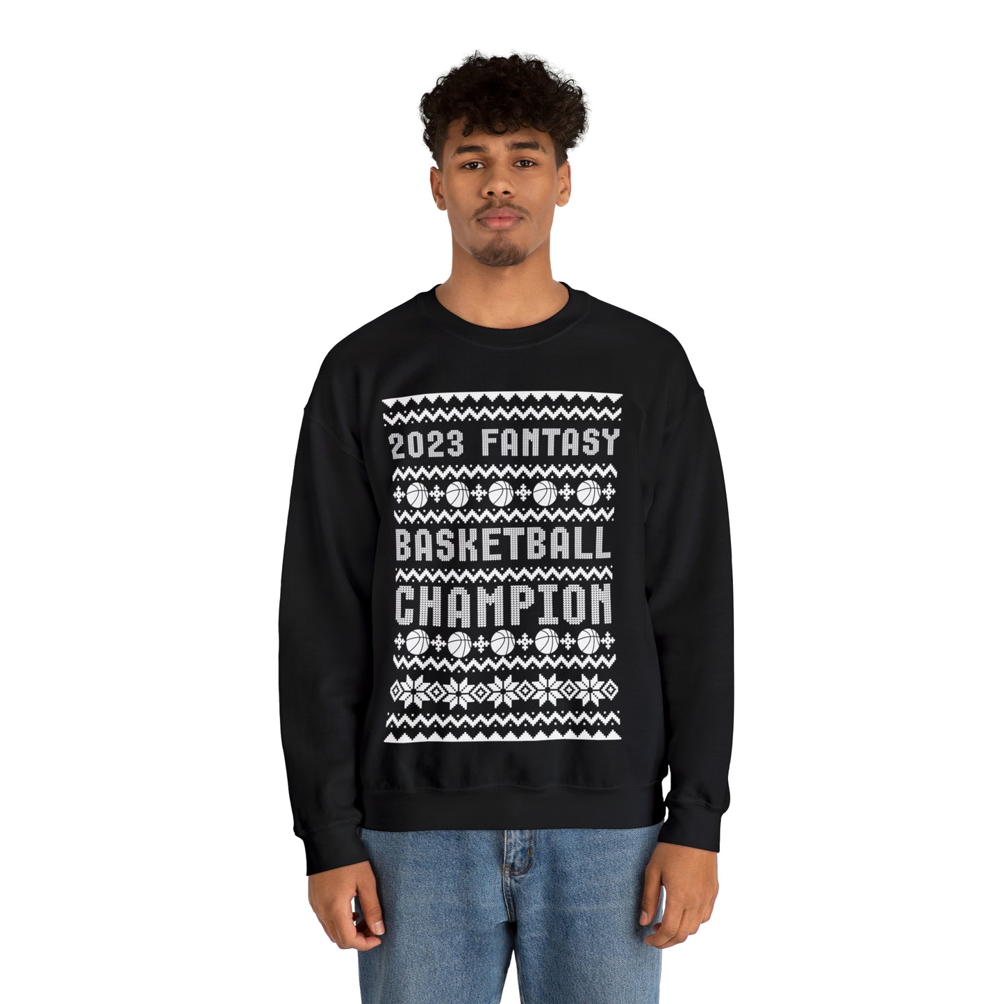 2023 Fantasy Basketball Champion Ugly Holiday Christmas Champ Unisex Sweatshirt