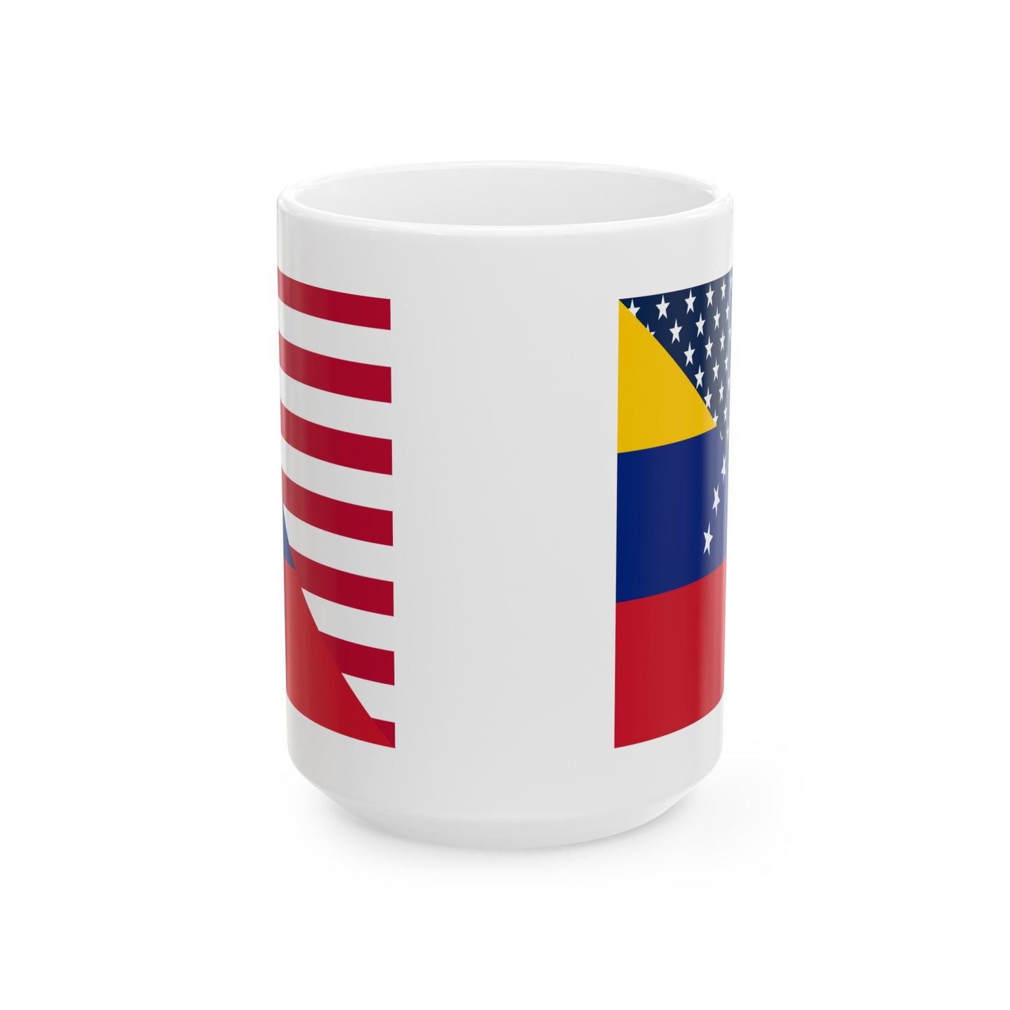 Venezuela American Flag Half Venezuelan USA Ceramic Mug 11oz, 15oz Cup