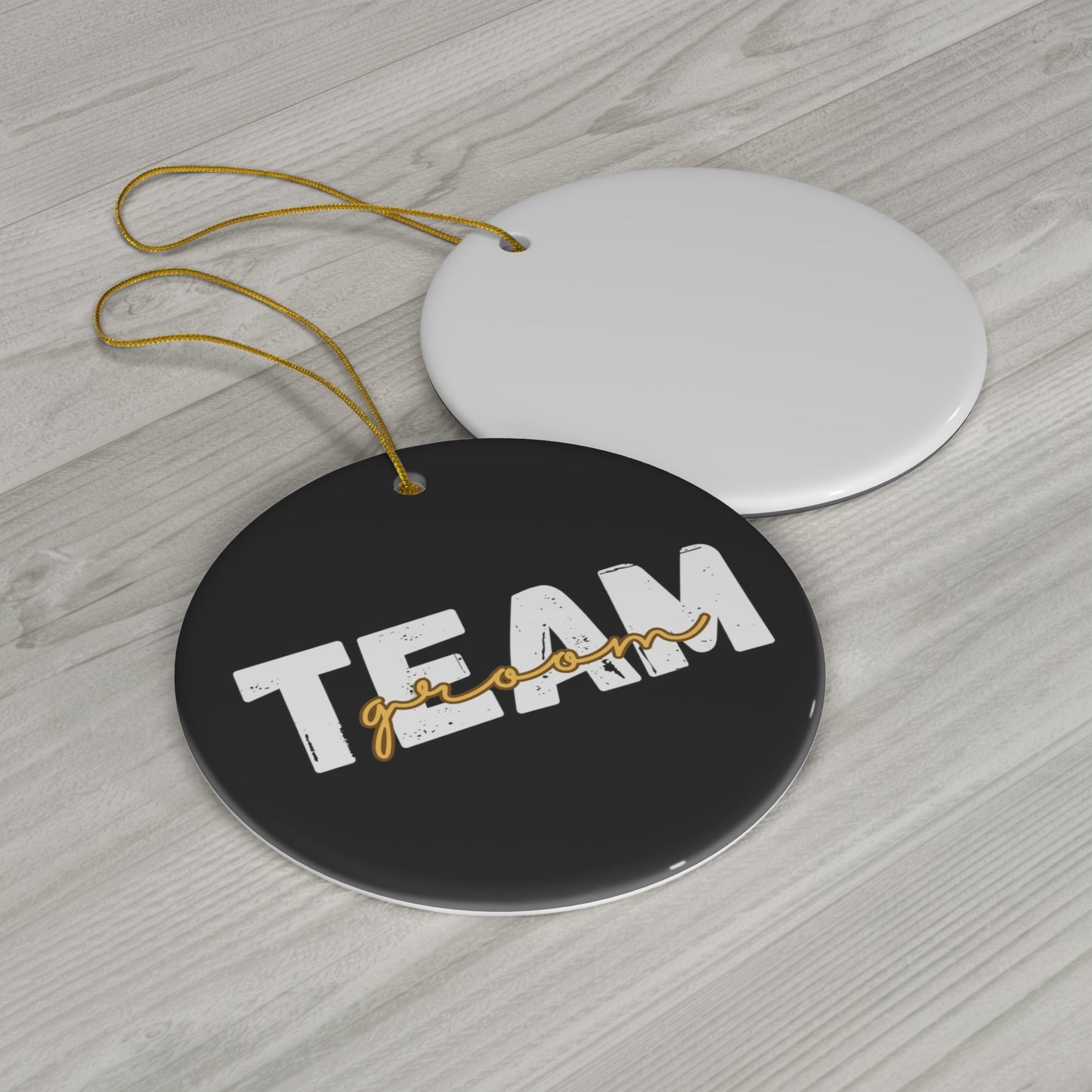 Team Groom Squad Bridal Shower Bachelor Wedding Gift Ceramic Ornament | Christmas Tree Ornaments