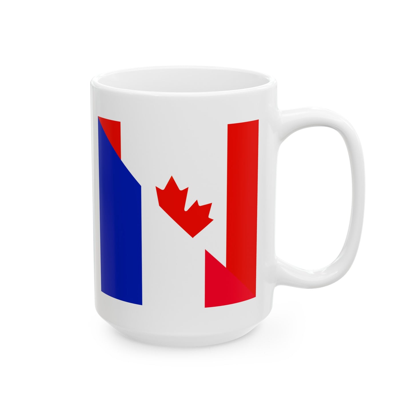 French Canadian Flag France Canada Ceramic Mug 11oz, 15oz Cup