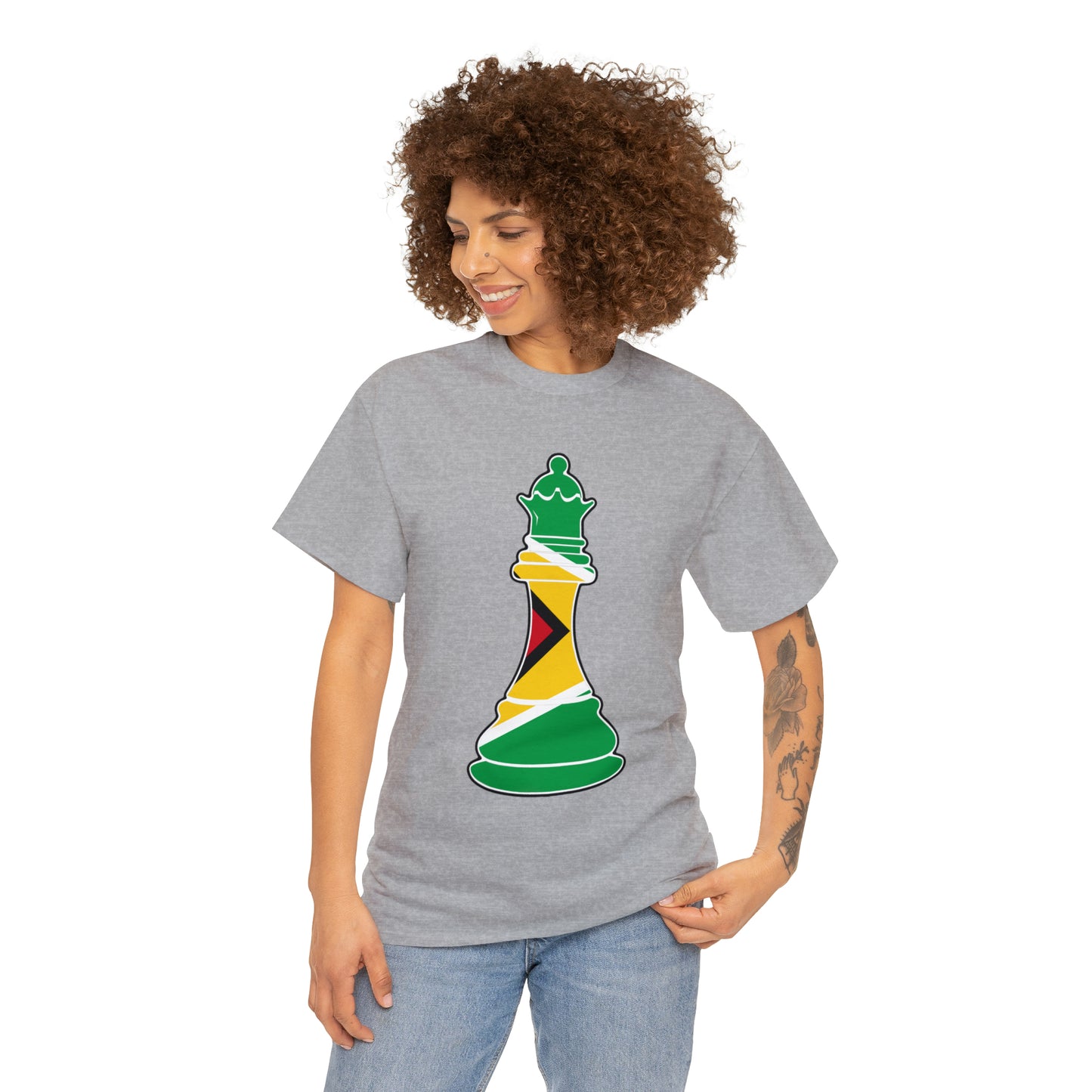 Guyanese Queen Flag Chess Piece Guyana T-Shirt | Unisex Tee Shirt