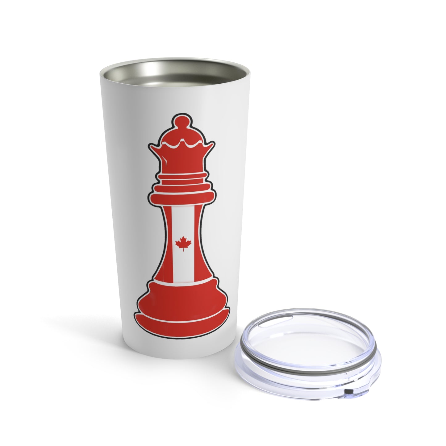 Canadian Queen Flag Chess Piece Canada Tumbler 20oz Beverage Container