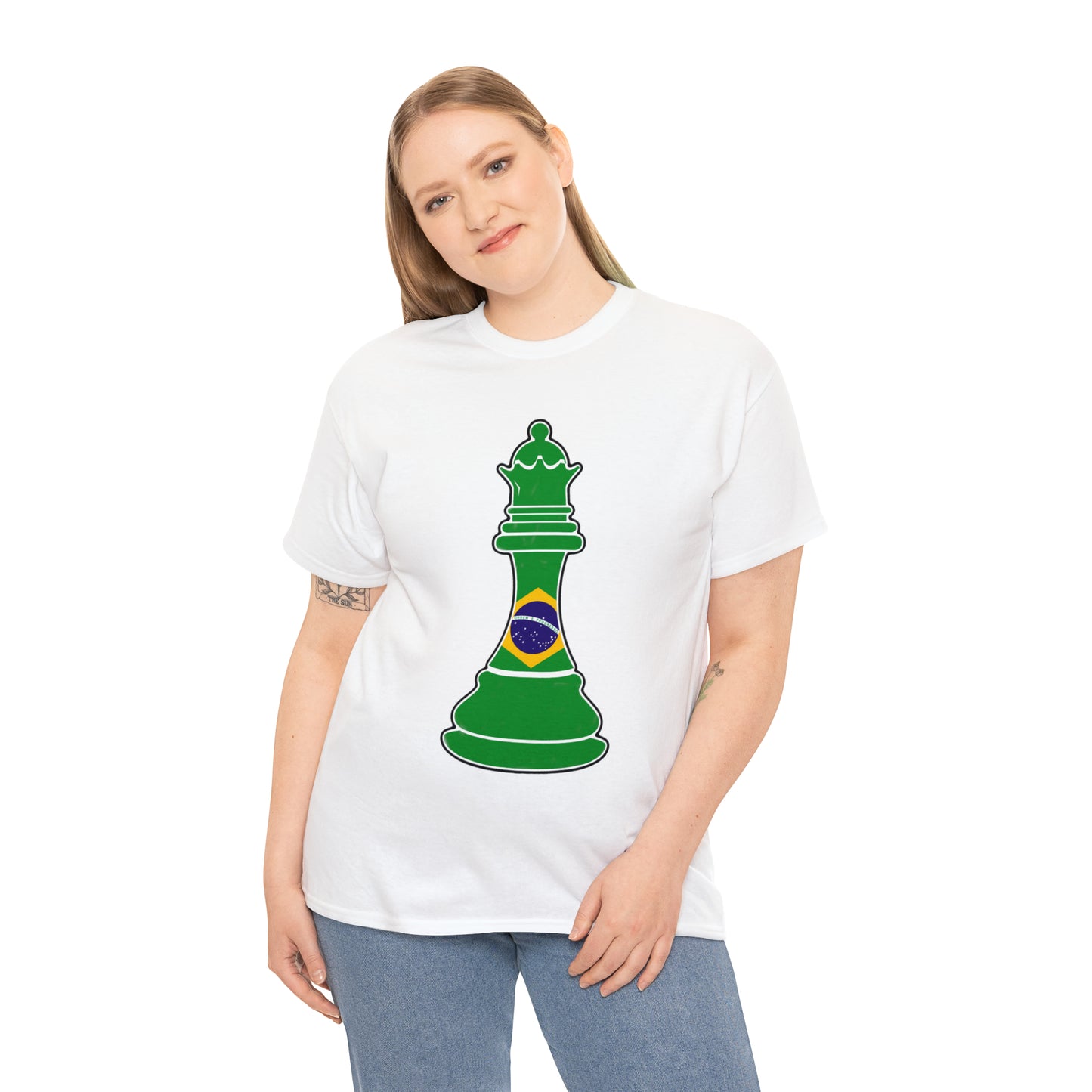 Brazillian Queen Flag Chess Piece Brazil T-Shirt | Unisex Tee Shirt