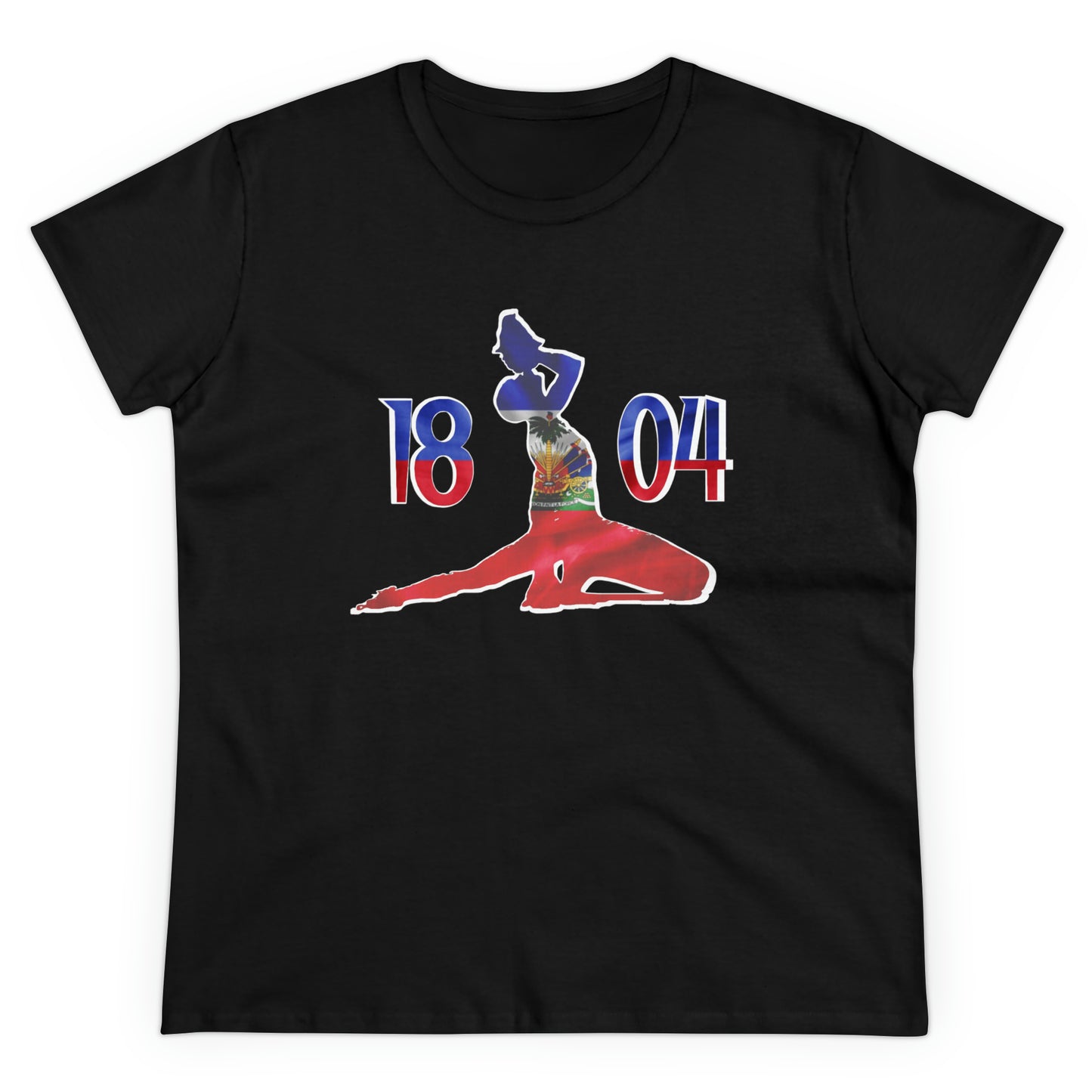 Women's Haitian Flag 1804 Neg Mawon | Haitian Independence New Marron Cotton Tee Shirt