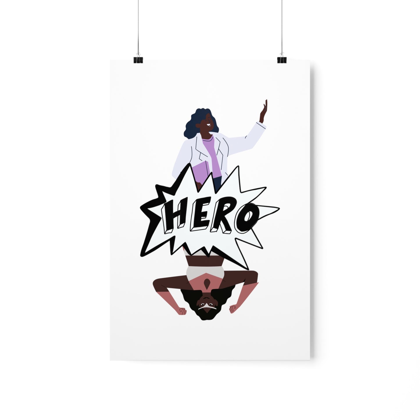 Super Hero Doctor Medical Staff Premium Matte Poster