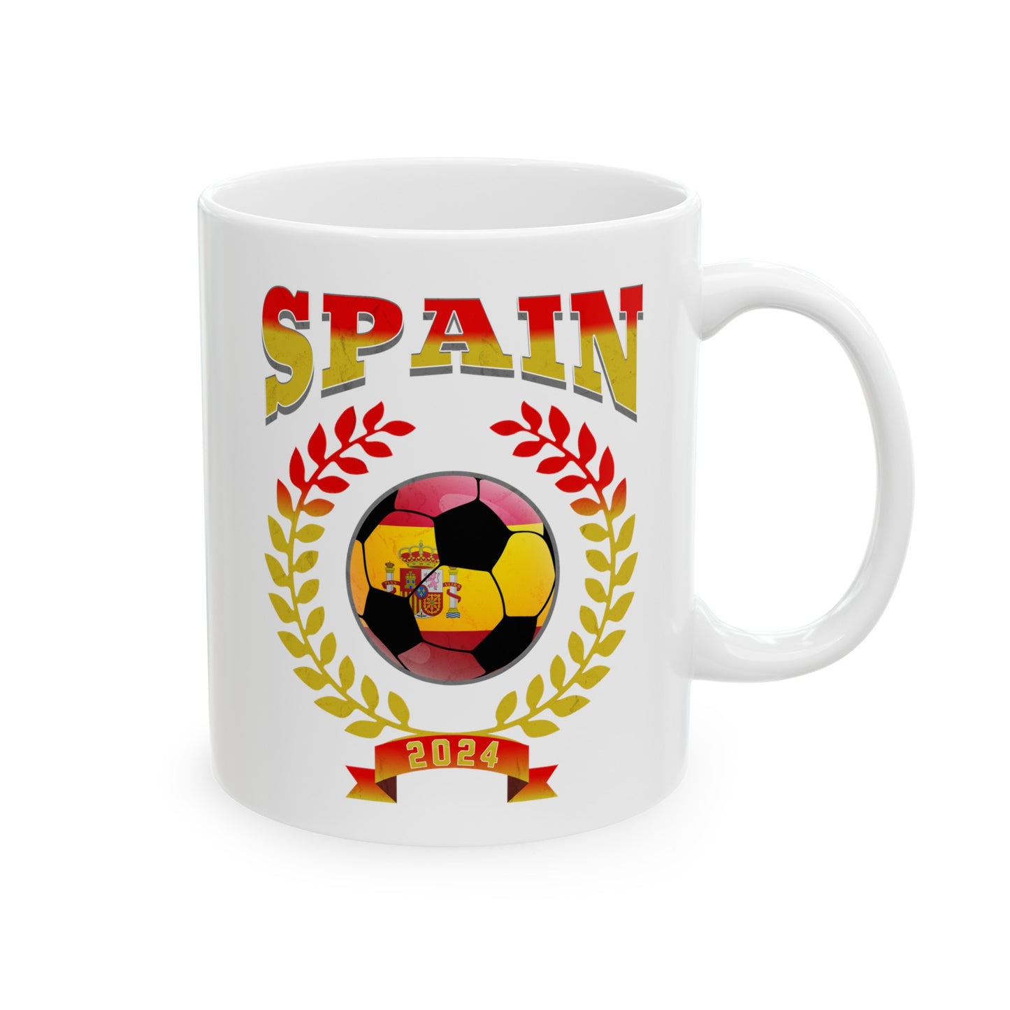 Spain 2024 Soccer Football Championship Games Spanish Team Ceramic Mug 11oz, 15oz Cup