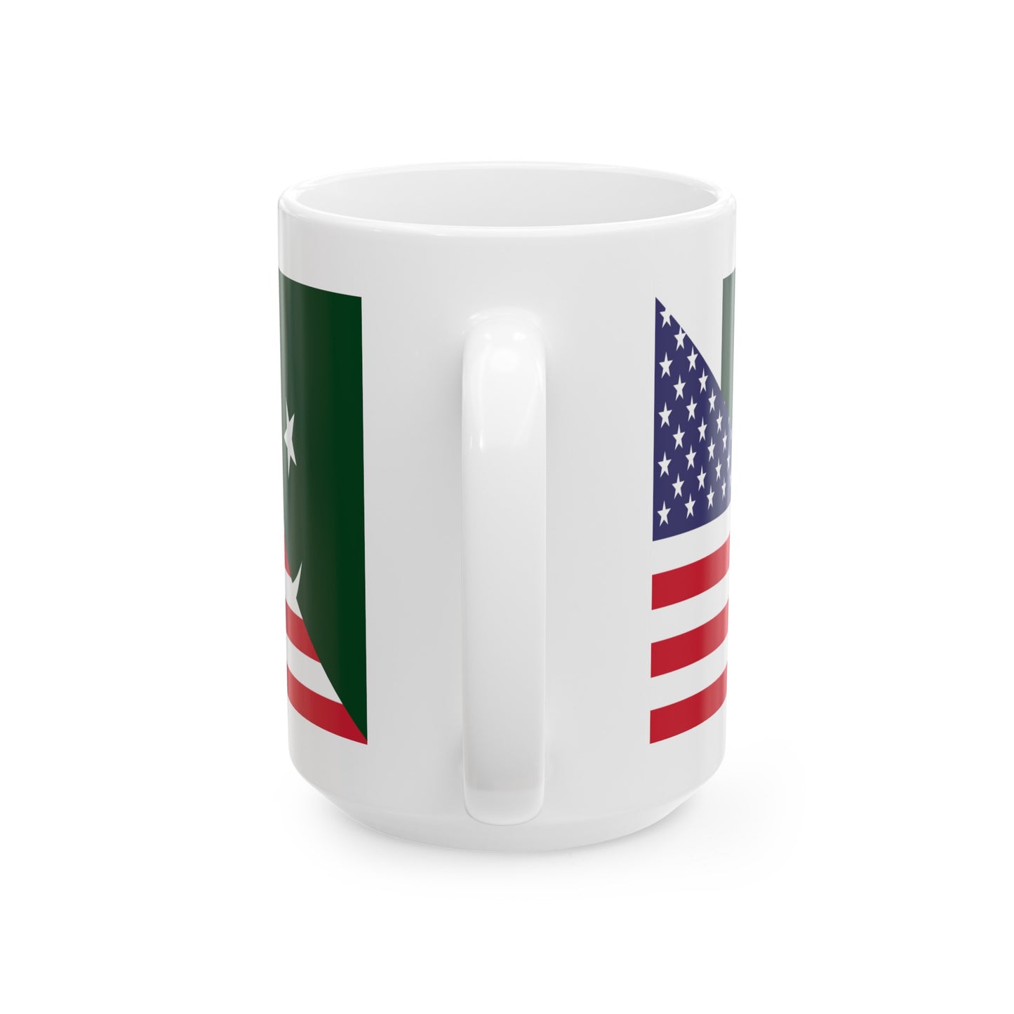 Pakistani American Flag Pakistan USA Ceramic Mug 11oz, 15oz Cup